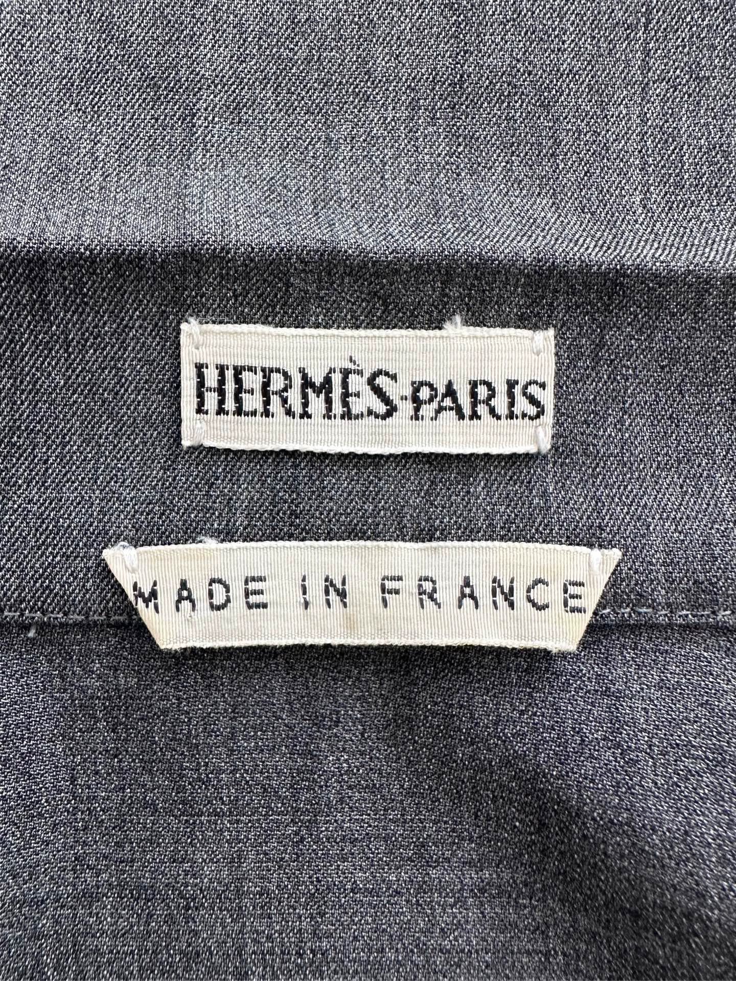 Hermes HERMES x Margiela silk wool shirt Women silver gray Size M / US 6-8 / IT 42-44 - 7 Thumbnail