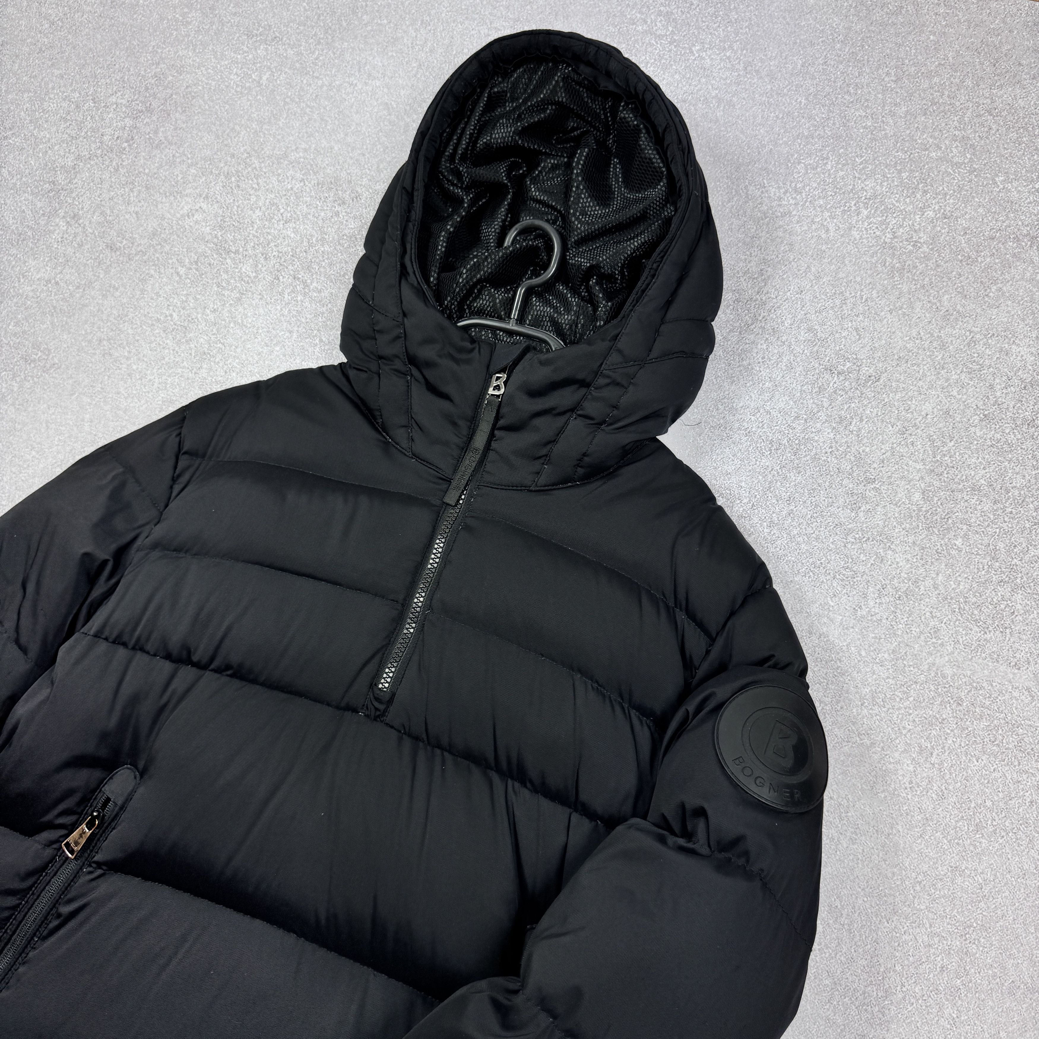 Bogner Men`s BOGNER Puffer Black Embroidered Logo Anorak Ski Jacket Size US L / EU 52-54 / 3 - 7 Thumbnail