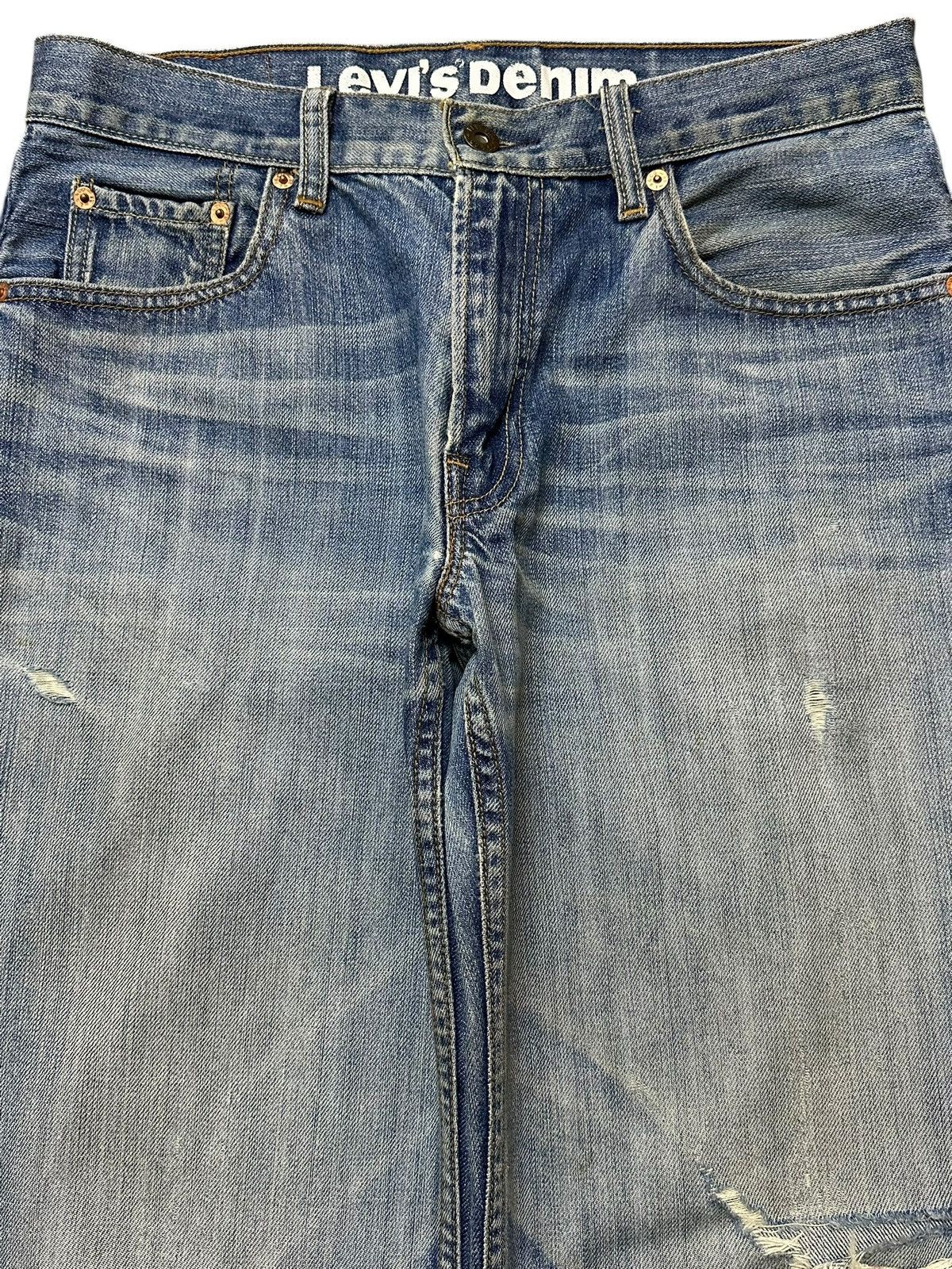 Levi's Vintage Levis 502 Regular Straight Faded Wash Distress Jeans Size US 31 - 3 Thumbnail