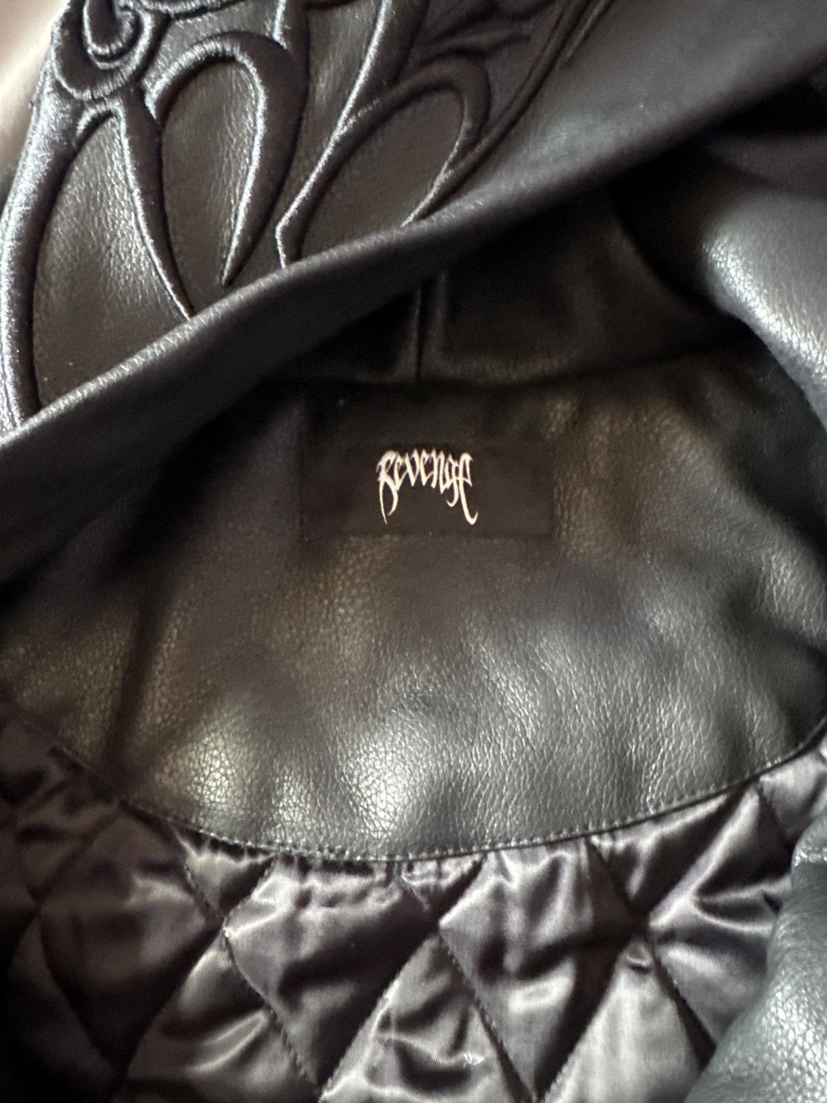 Revenge Revenge “Metal” Embroidered Vegan Leather Jacket Size US XXL / EU 58 / 5 - 5 Thumbnail