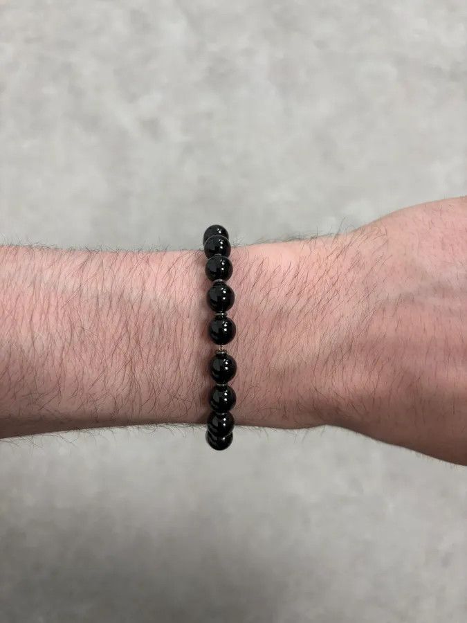 Gucci 2000s Gucci Black Onyx Silver Ball Charm Bracelet Size ONE SIZE - 3 Thumbnail