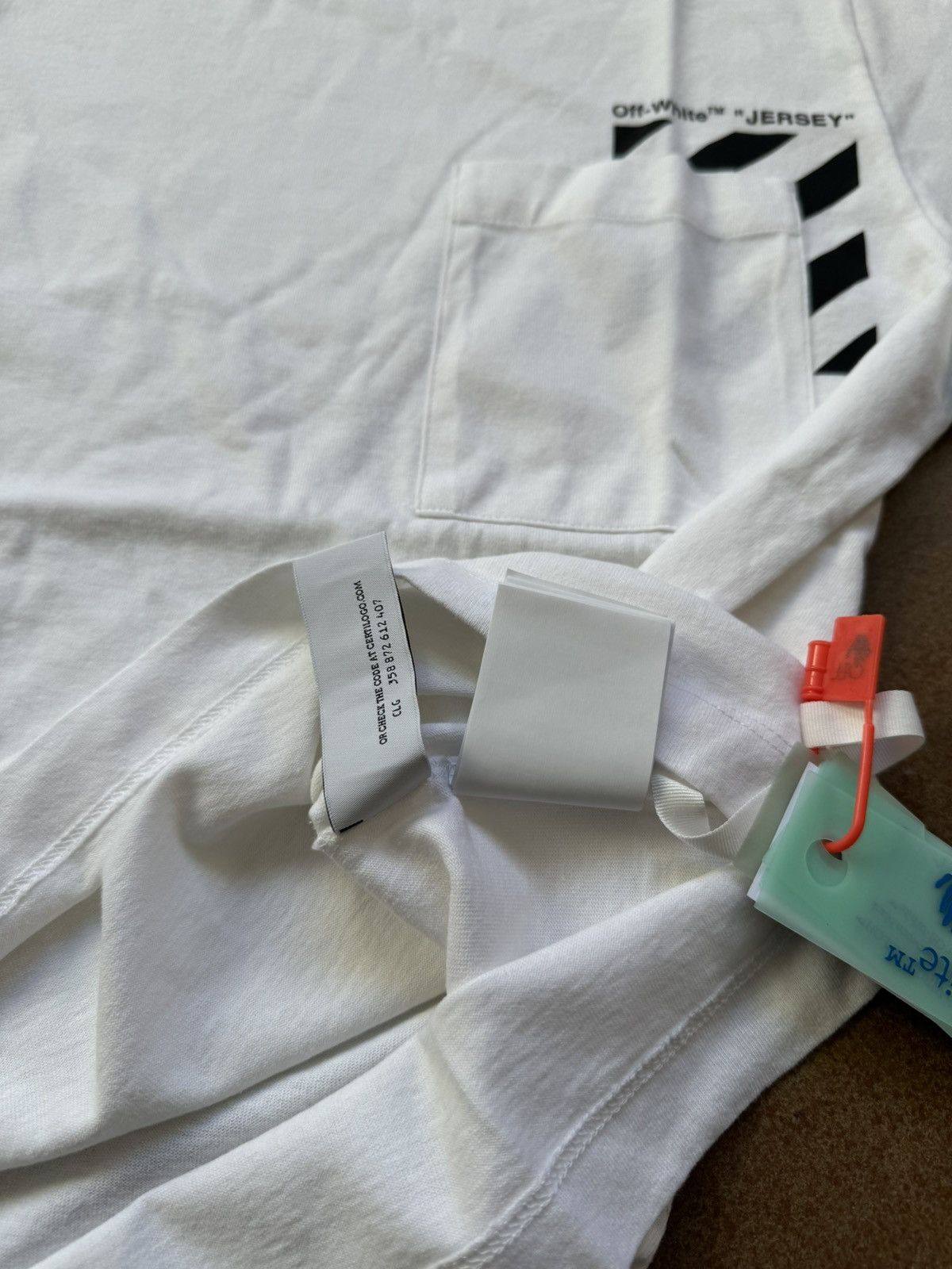 Off-White Off-White Diag Pocket Tee White Small Size US S / EU 44-46 / 1 - 12 Thumbnail