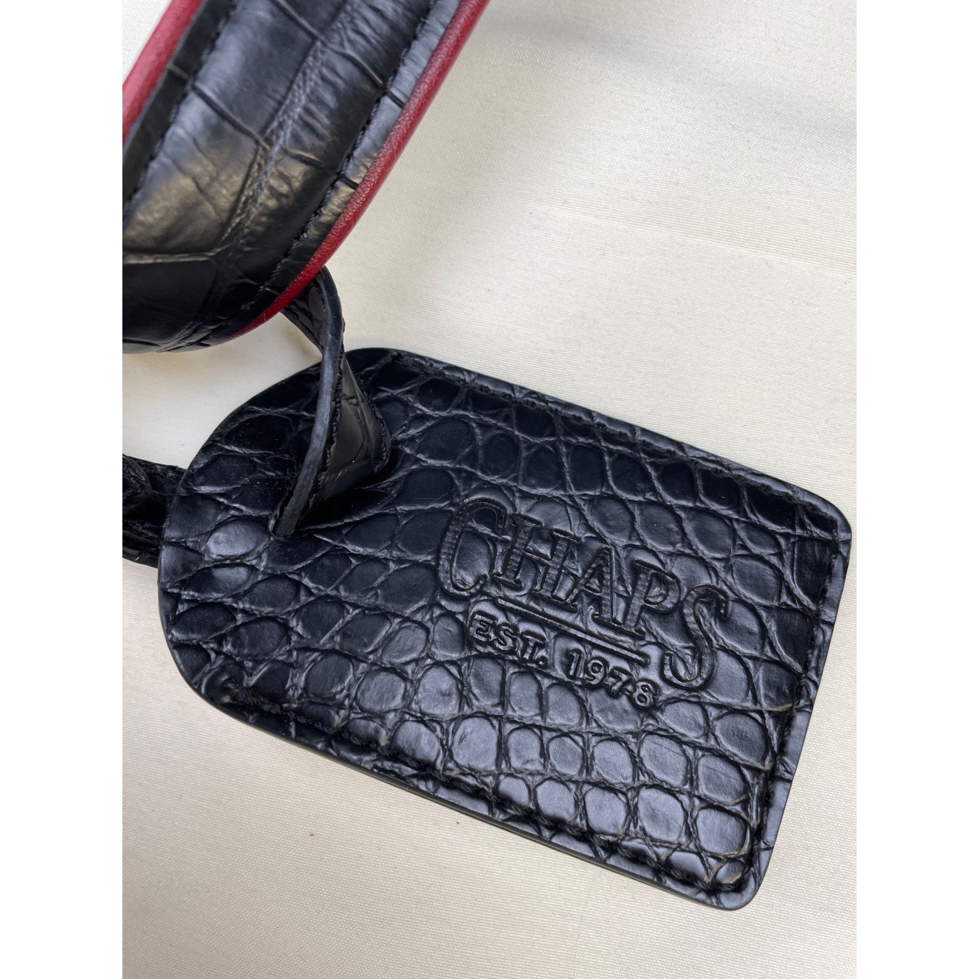 Chaps Chaps Unisex Black Croc Pattern Laptop Messenger Shoulder Ba Size ONE SIZE - 9 Thumbnail