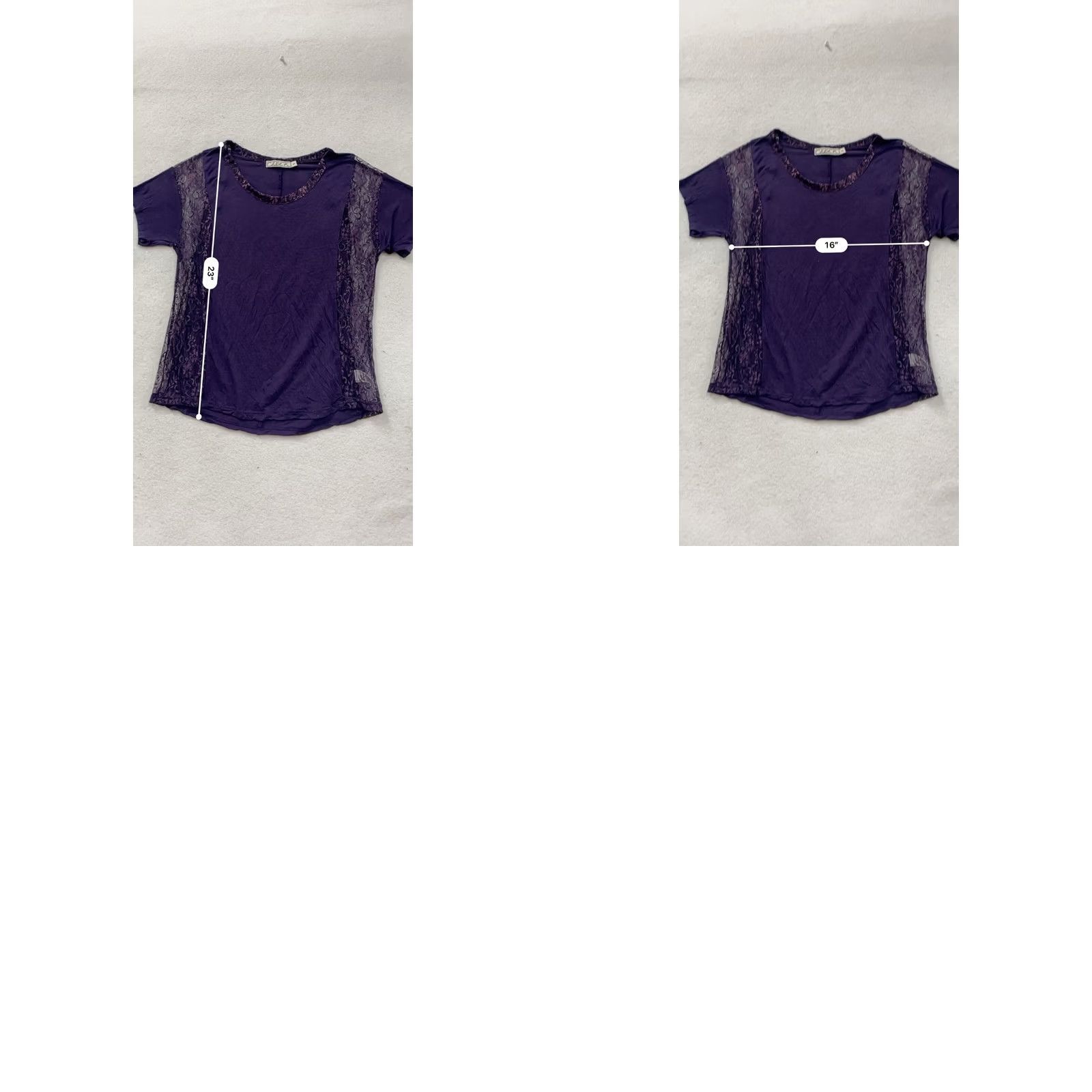 Vintage Chloe K T-Shirt Purple Lace Panel S Unisex Adults Nylon Short Sleeve Womens Girls Mens 8501 Size S / US 4 / IT 40 - 8 Thumbnail