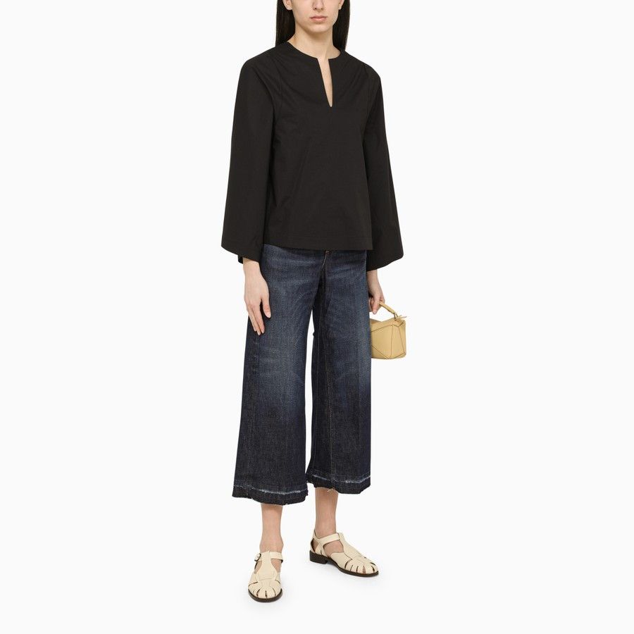 By Malene Birger o1d2blof0824 Wide Blouse in Black Size XXS / US 00 / IT 34 - 2 Thumbnail