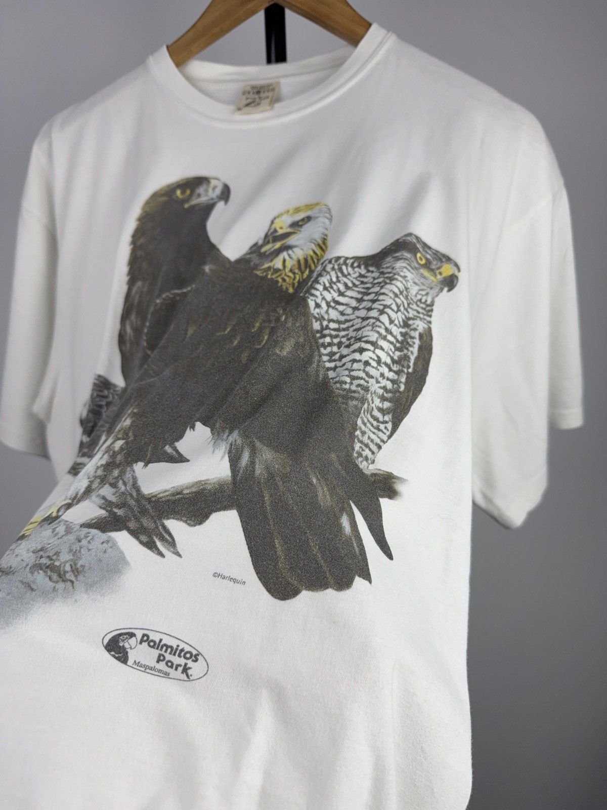 Vintage 00s Vintage Eagle Hawk Bird Graphic T-Shirt White Nature Tee Size US M / EU 48-50 / 2 - 6 Thumbnail