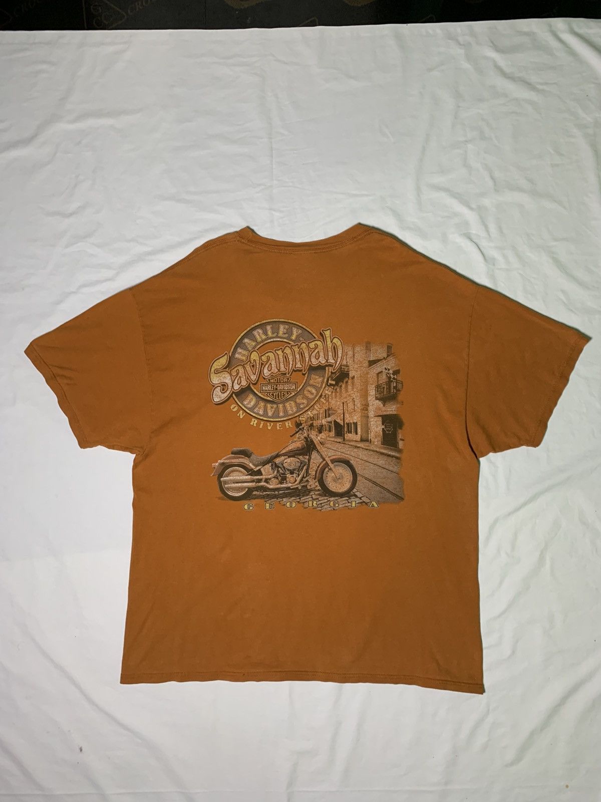 Harley Davidson Harley Davidson vintage orange tshirt Size US XL / EU 56 / 4 - 1 Thumbnail
