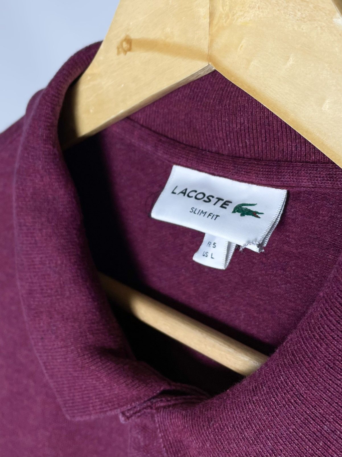 Lacoste Lacoste 🐊 vintage style burgundy golf polo tee t shirt Size US L / EU 52-54 / 3 - 6 Thumbnail