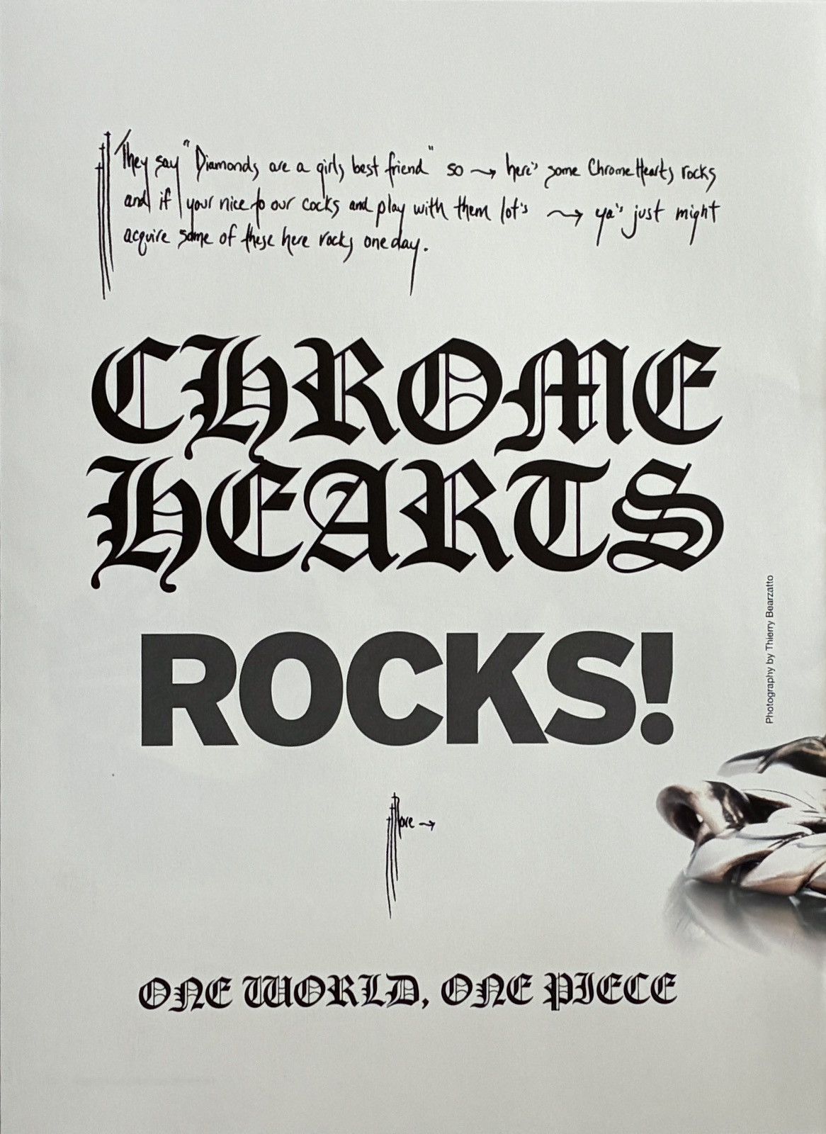 Chrome Hearts Chrome Hearts Rocks Framed poster 9x11 Size ONE SIZE - 2 Thumbnail