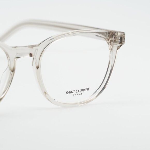 Saint Laurent Paris Saint Laurent SL M111 004 Round Eyeglasses Transparent Beige Size ONE SIZE - 5 Thumbnail