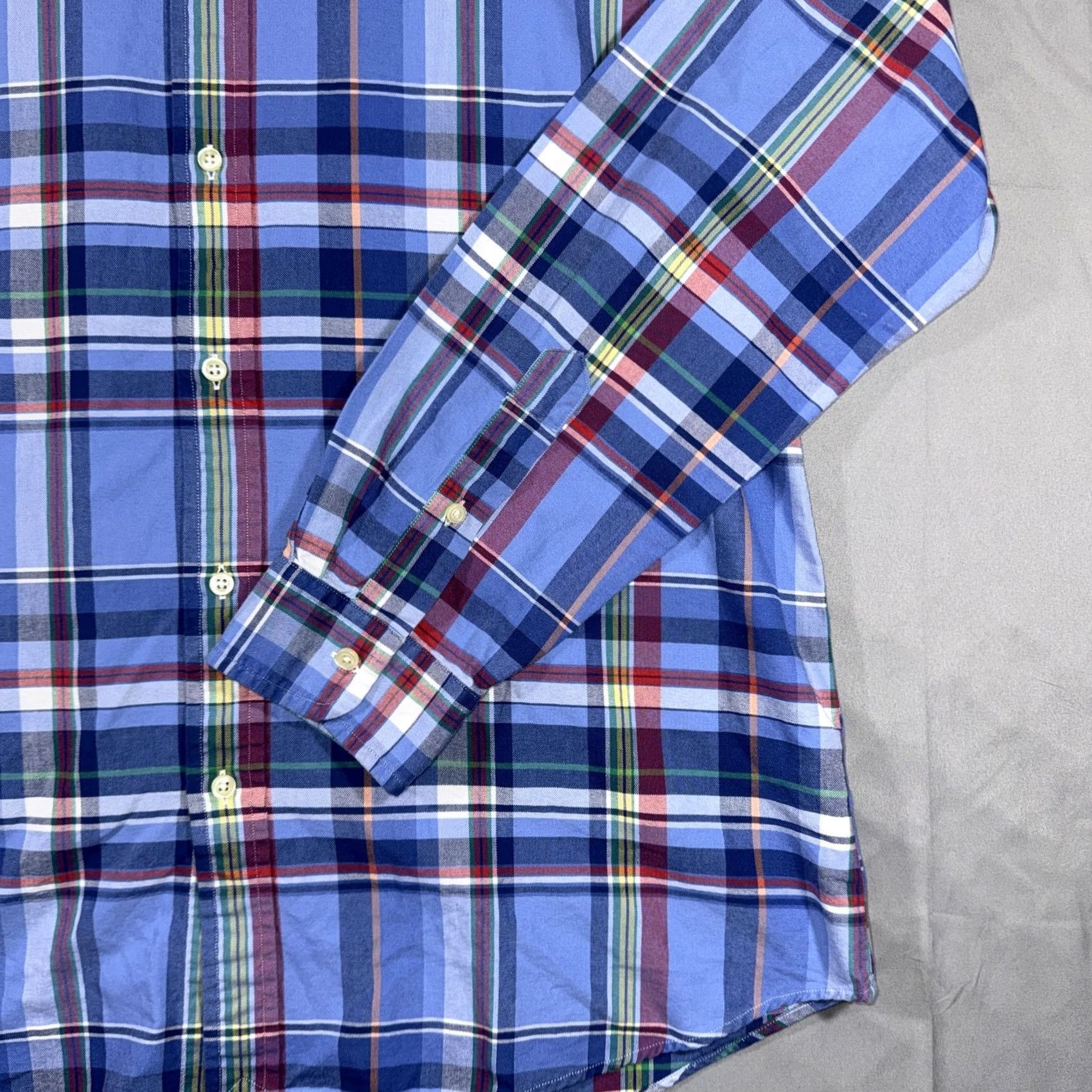 Ralph Lauren Polo Ralph Lauren Shirt Mens XL Blue Plaid Button Front Long Sleeve Classic Fit Size US XL / EU 56 / 4 - 5 Thumbnail