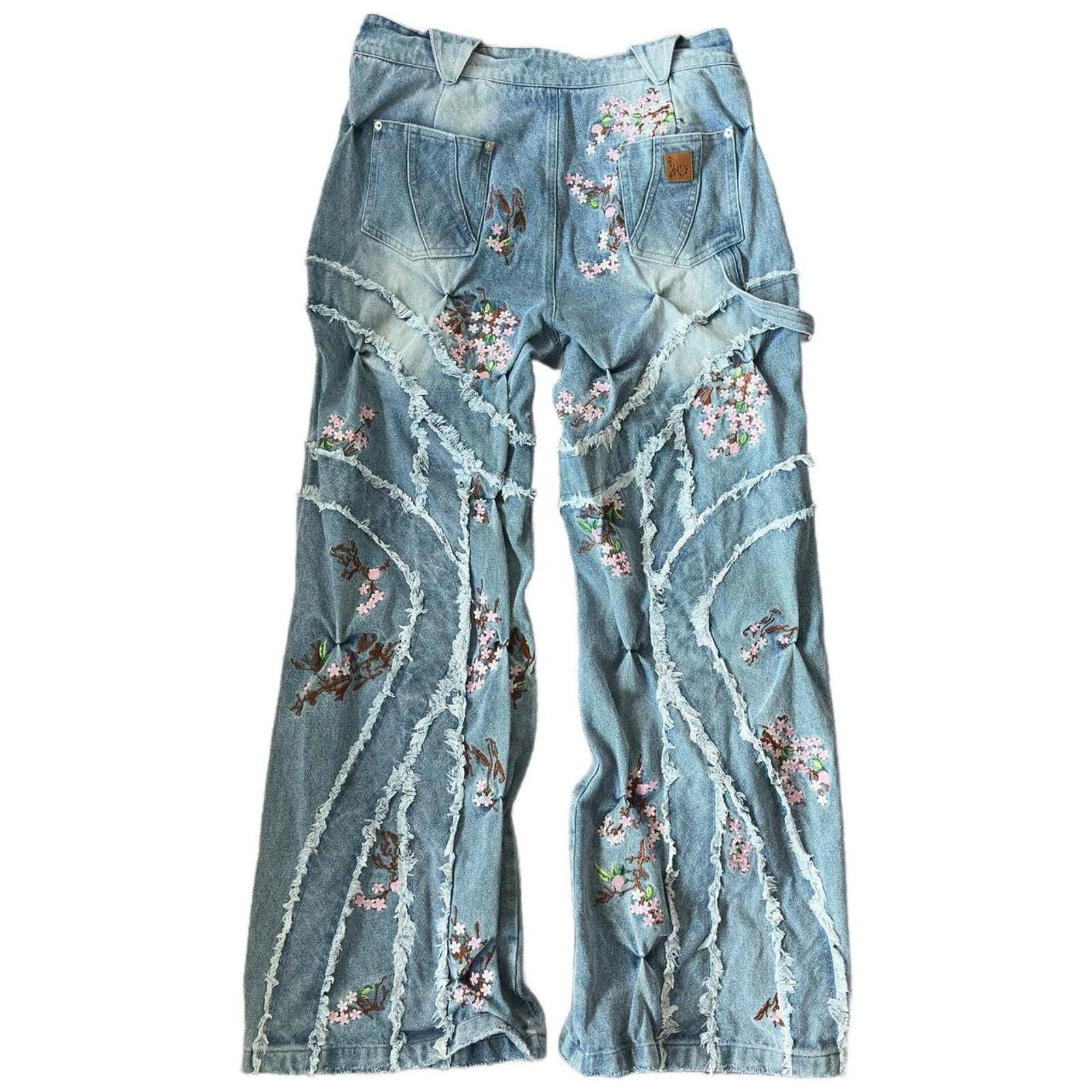 Other Badson Cherry Blossom Denim Pants Size US 32 / EU 48 - 3 Thumbnail