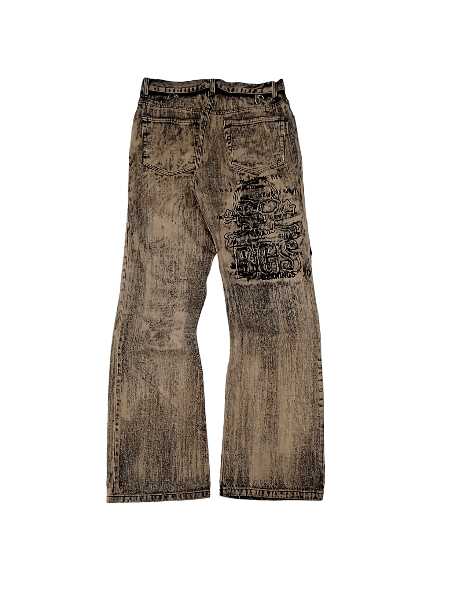 BERNINGS-SHO】 Design flare denim pants