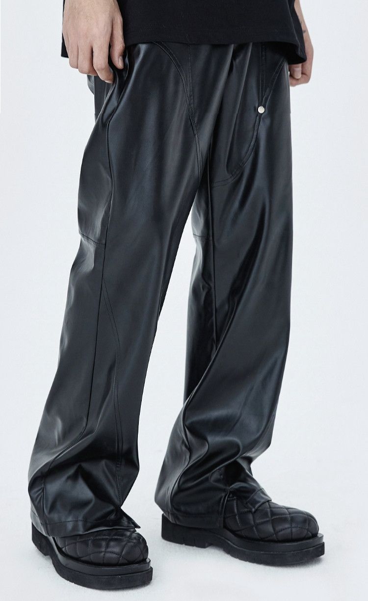 Casual Pants Faux Leather