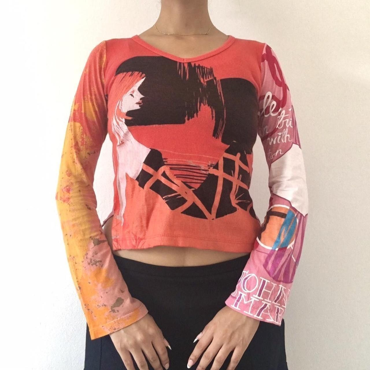 image of Custo Barcelona Longsleeve Top - M/l, Indie, Funky, Women's (Size Large)