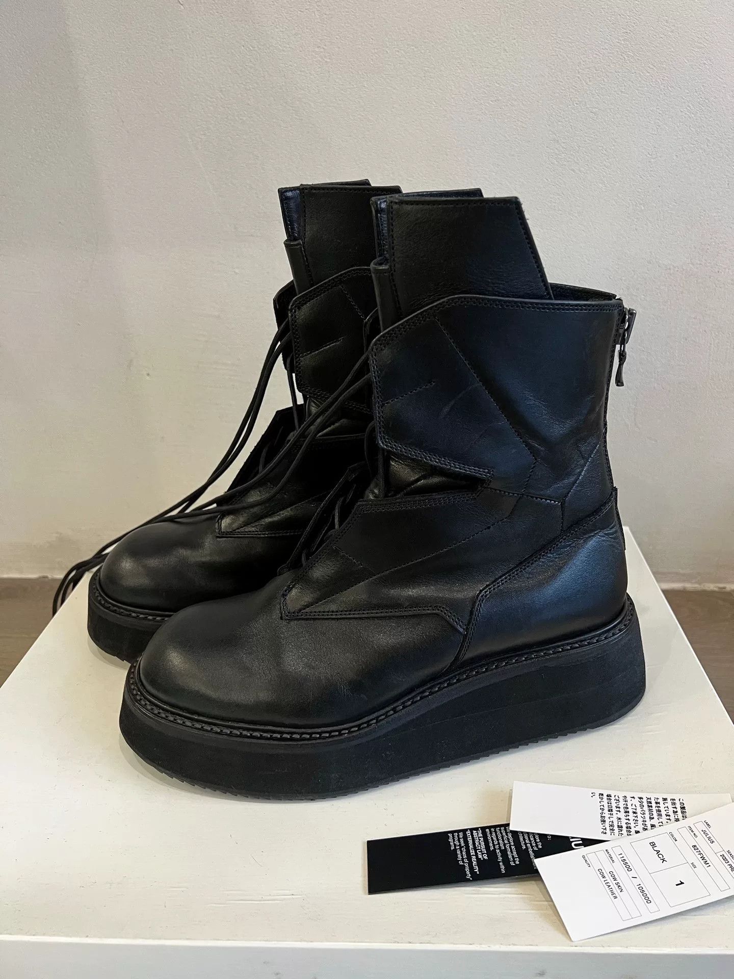 Julius Julius 7 Black High-Top Boots Size US 9 / EU 42 - 1 Thumbnail