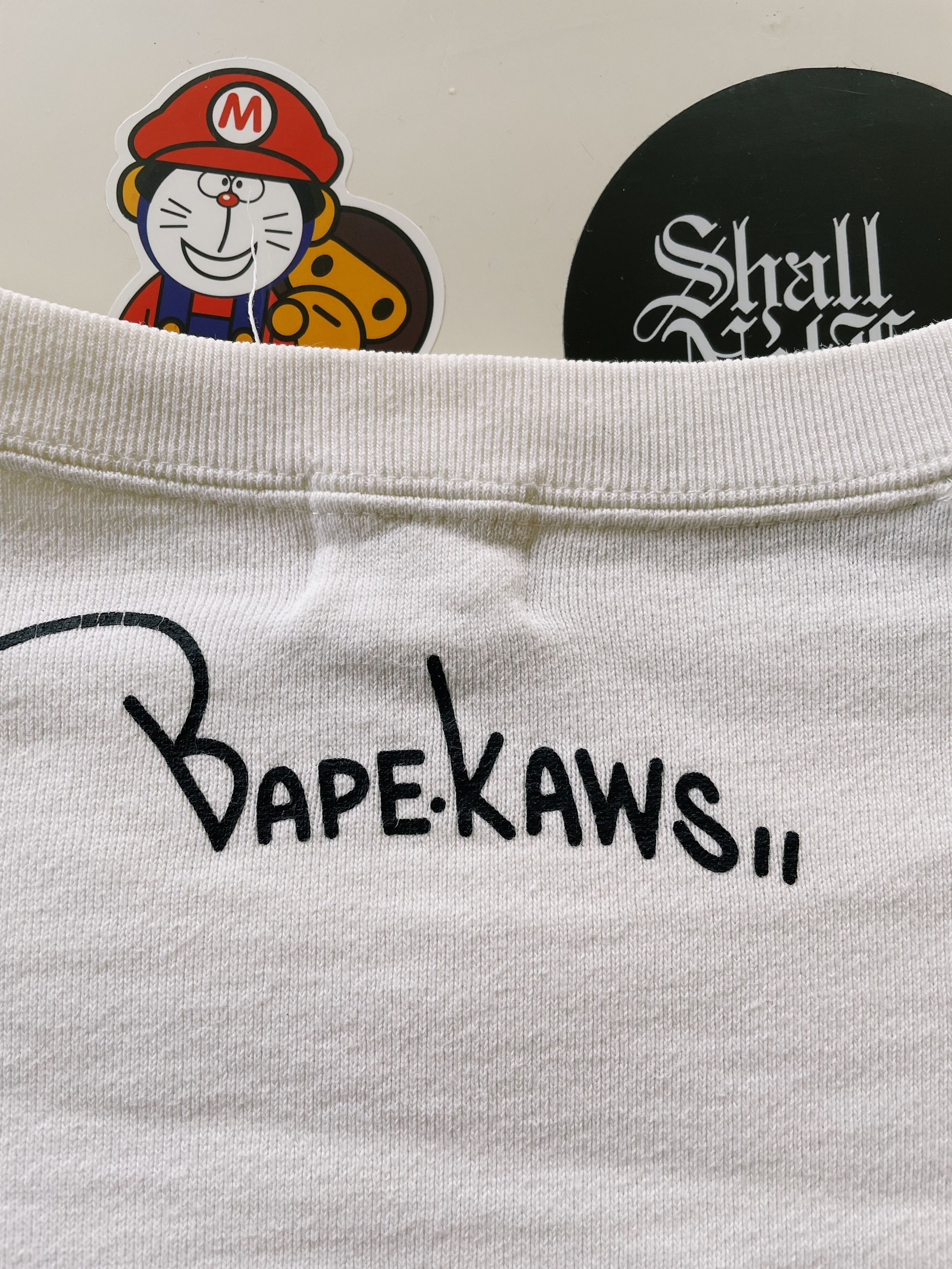 Bape × Kaws × Vintage Vintage Y2K Bape A Bathing Ape X KAWS Center Logo Crewneck Size US L / EU 52-54 / 3 - 4 Thumbnail