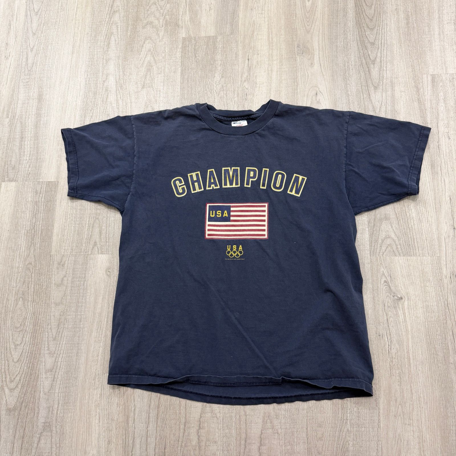 Champion Vintage Champion USA Olympics Shirt Men's XL Blue 90s USA Size US XL / EU 56 / 4 - 1 Thumbnail