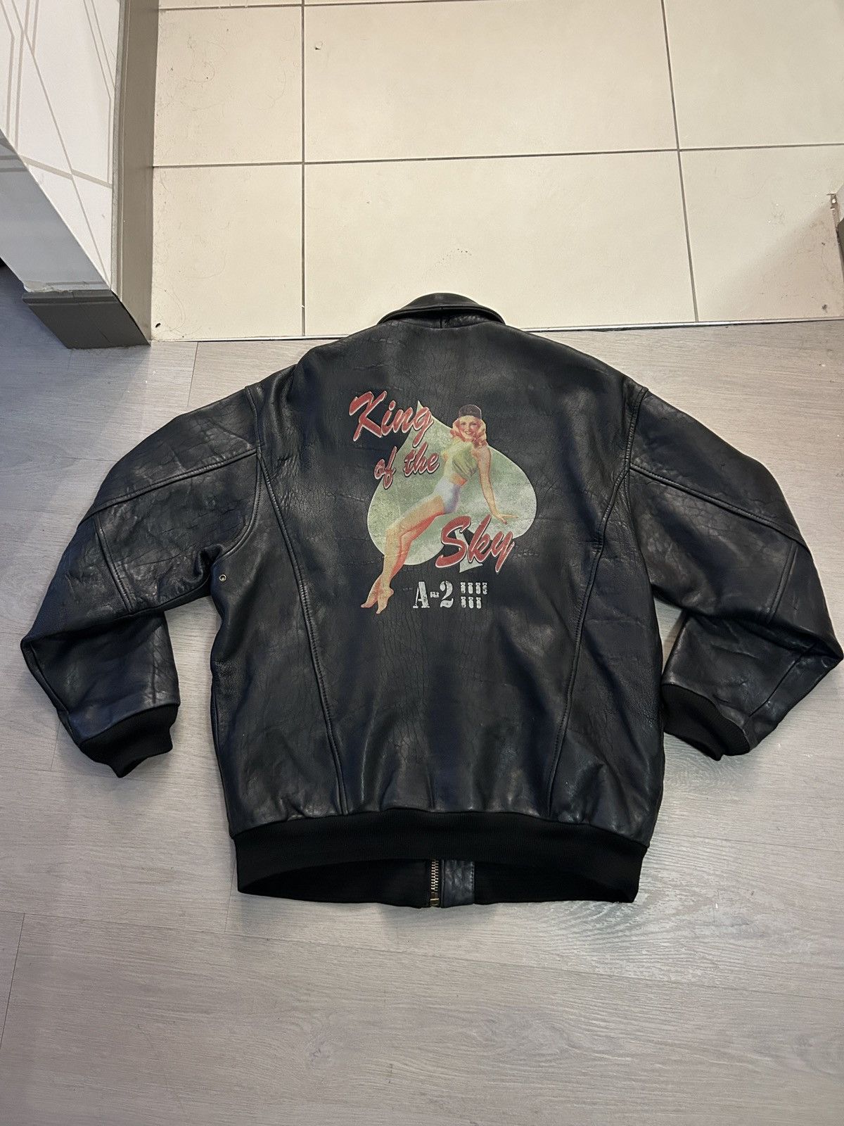 Avirex × Vintage Vintage Top Gun A-2 King Of The Sky Leather 