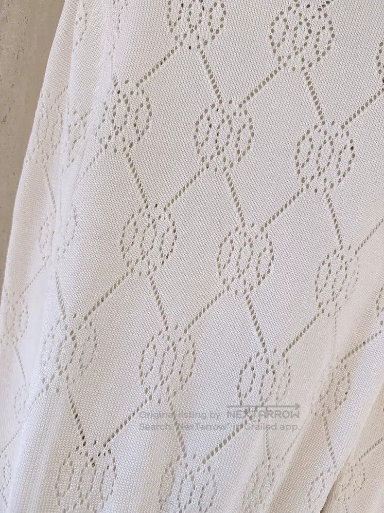 Hermes Hermes Cut-Out Logo White Knit Cardigan Size XS / US 0-2 / IT 36-38 - 9 Thumbnail