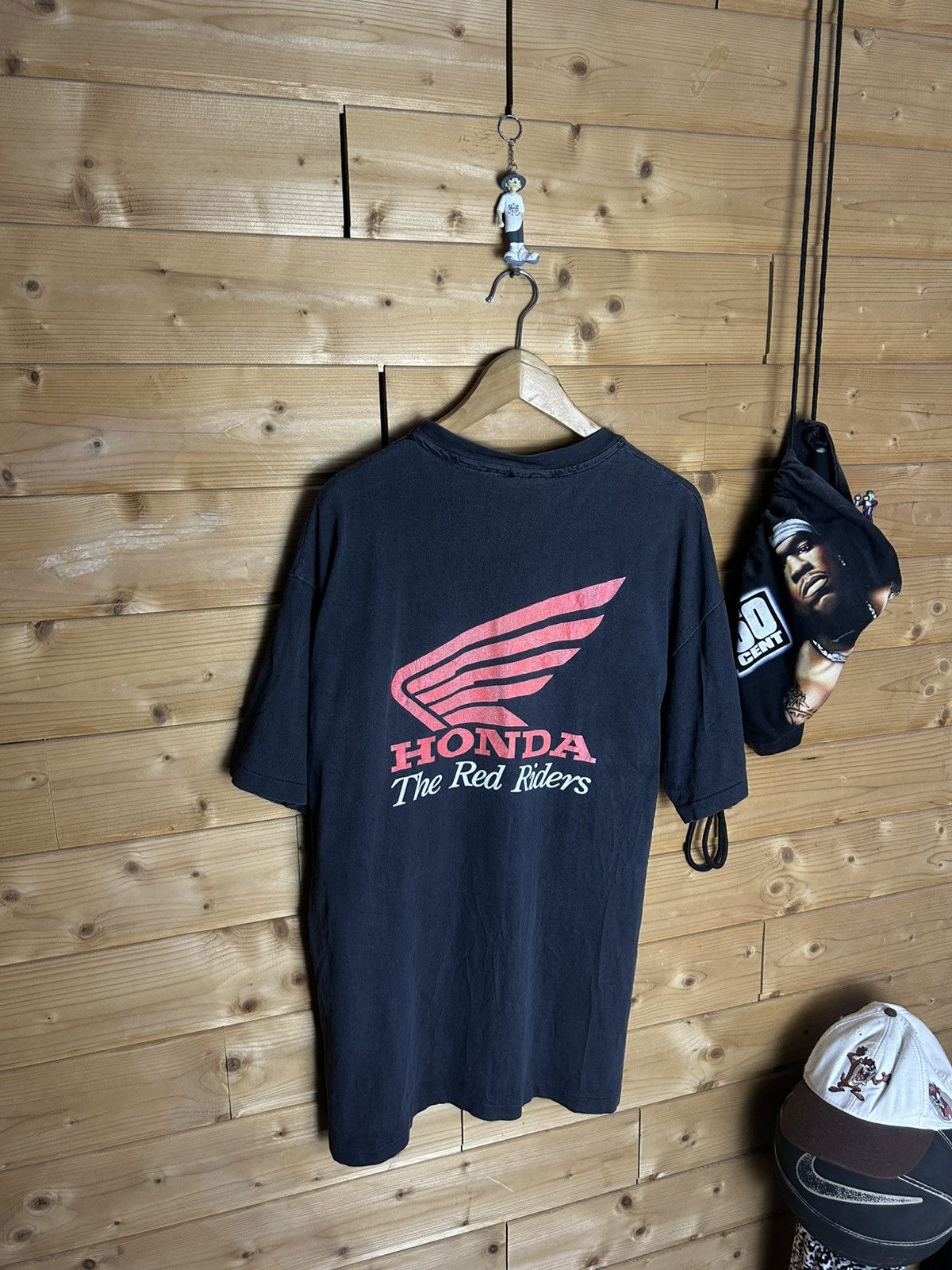 Honda Vintage 90s Honda no wing no prayer single stitch t shirt Size US XL / EU 56 / 4 - 2 Thumbnail
