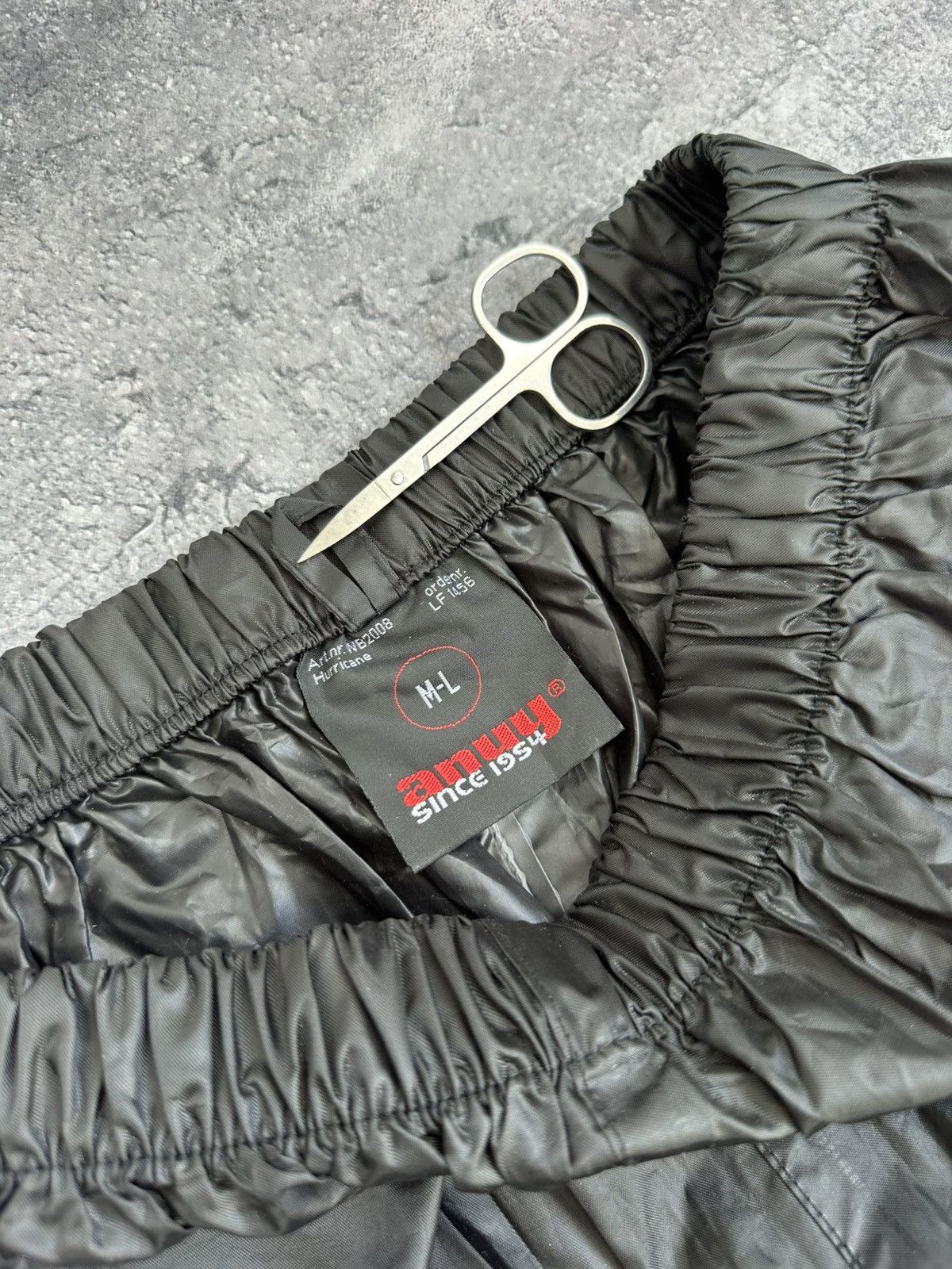 Japanese Brand Japanese Nylon Metal Type Carbon Black Baggy Pants Rare y2k Size US 33 - 7 Thumbnail