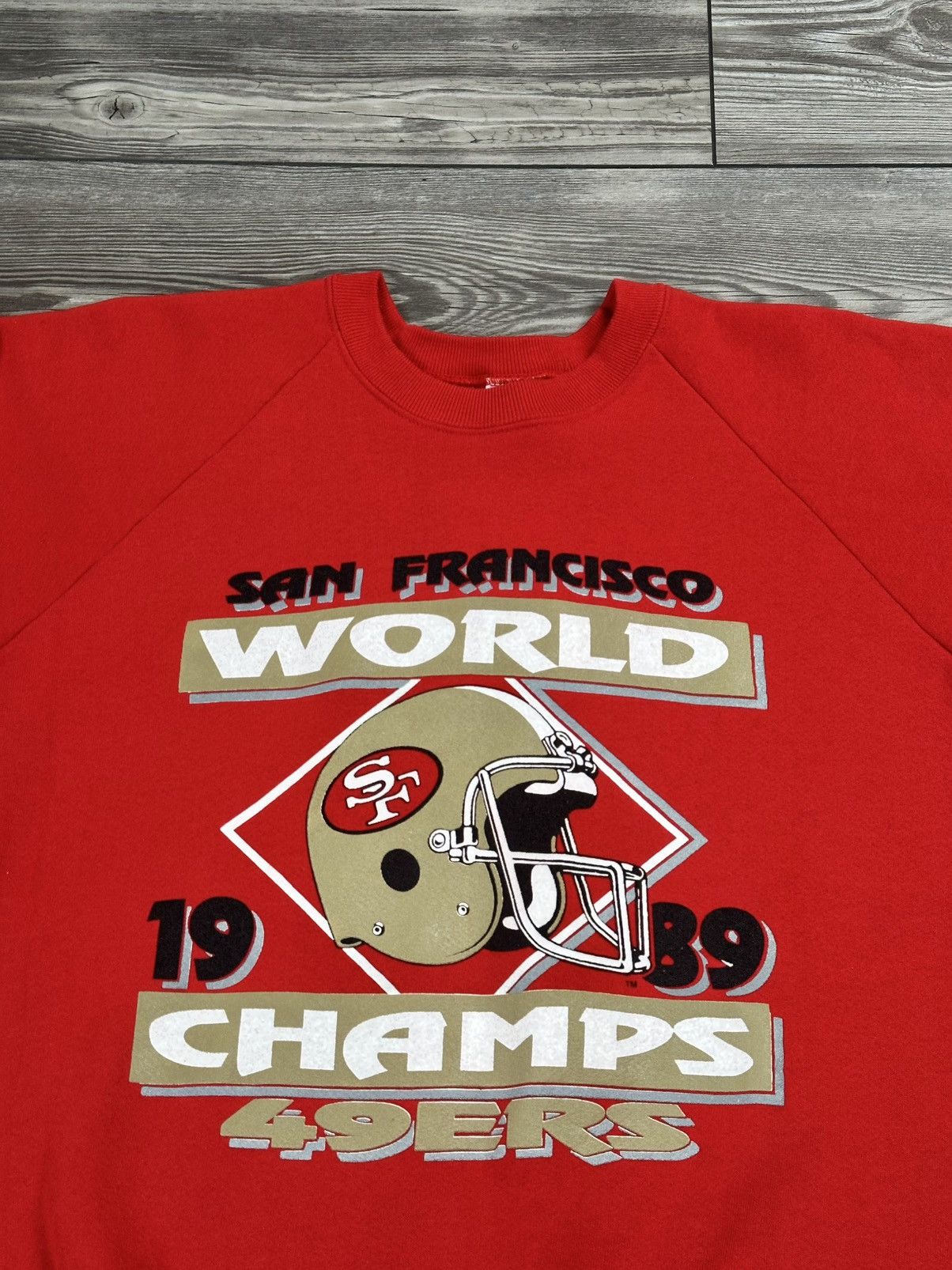 NFL × Vintage Vintage 80’s San Francisco 49ers World Champs Crewneck Size US XL / EU 56 / 4 - 2 Thumbnail