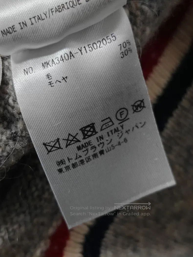 Thom Browne Thom Browne Gray striped Christmas dog sweater Size US L / EU 52-54 / 3 - 6 Thumbnail