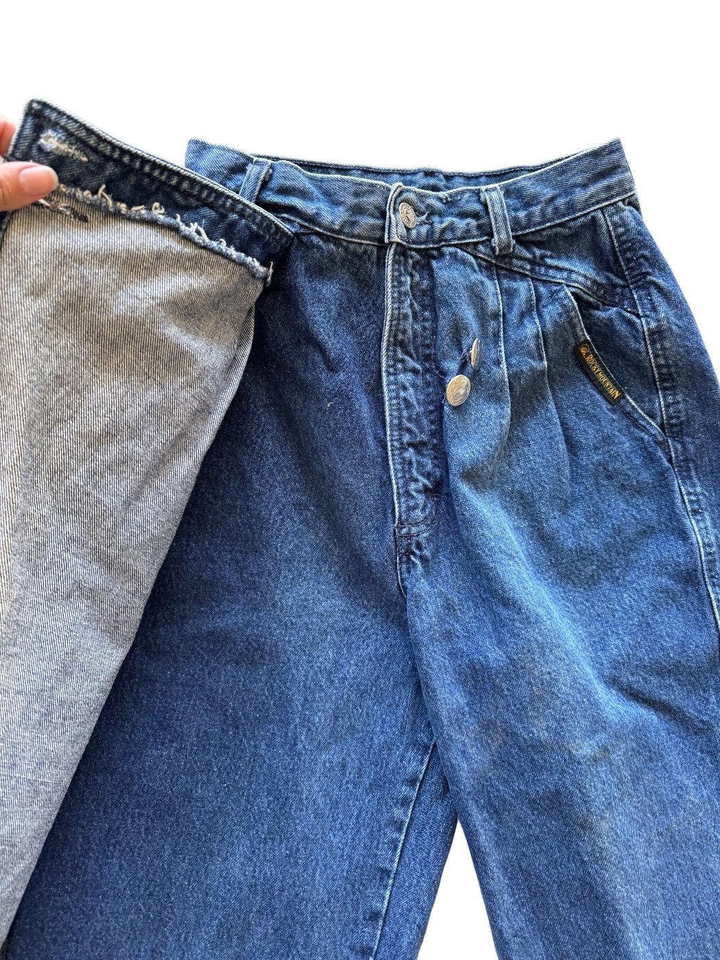 Vintage Rocky Mountain wrap women’s 28 vintage 90s blue jeans high Size 26" / US 2 / IT 38 - 2 Thumbnail