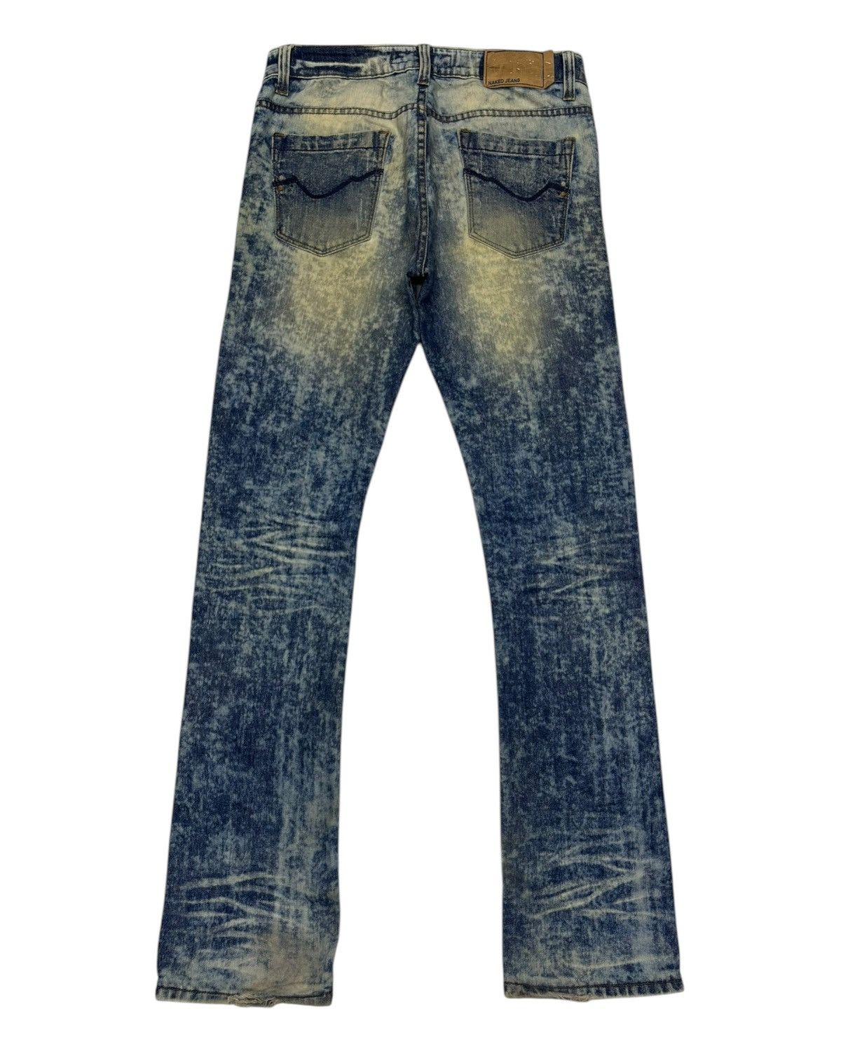 If Six Was Nine OG🔥NAKED JEANS BLEACH ROCKSTAR SLIM FLARE DENIM JEANS Size US 31 - 8 Thumbnail