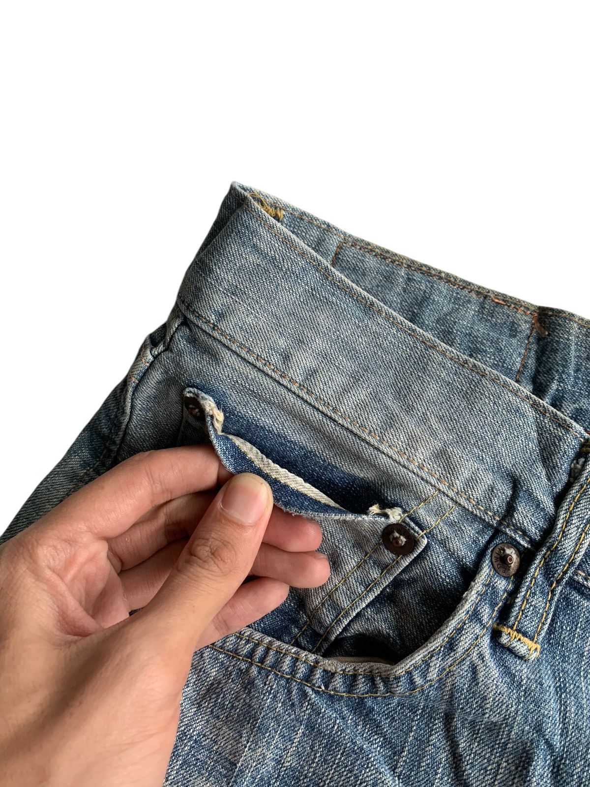 Edwin × Japanese Brand Edwin 505Z Selvedge Mudwash Distressed Denim Size US 29 - 11 Thumbnail