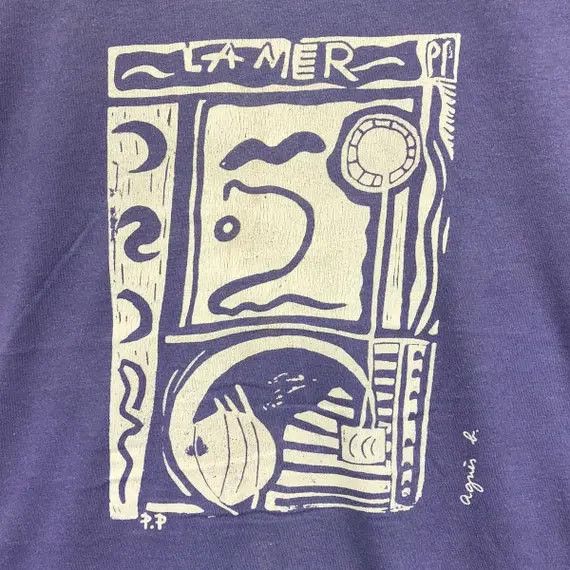 agnes b. Vtg 90’ AGNES B. PARIS La Mer Painting Made In France Tee Size M / US 6-8 / IT 42-44 - 5 Thumbnail
