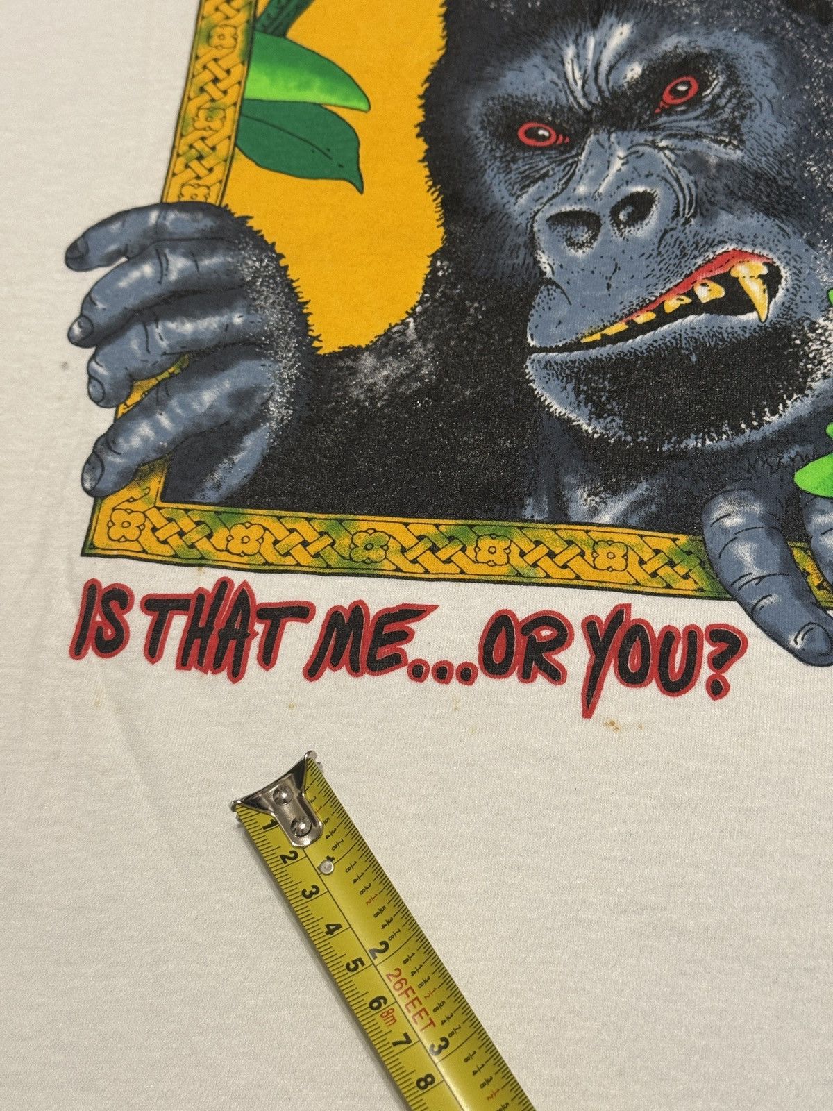 Vintage Gorilla Endangered Species Is That Me Or You? XL 90s T Shirt Size US XL / EU 56 / 4 - 7 Thumbnail