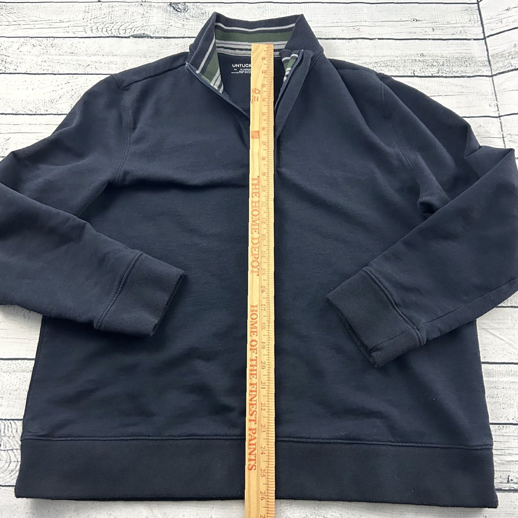 UNTUCKit UNTUCKit 1/4 Zip Pullover Sweatshirt Mens XL Blue Shirt Size US XL / EU 56 / 4 - 3 Thumbnail