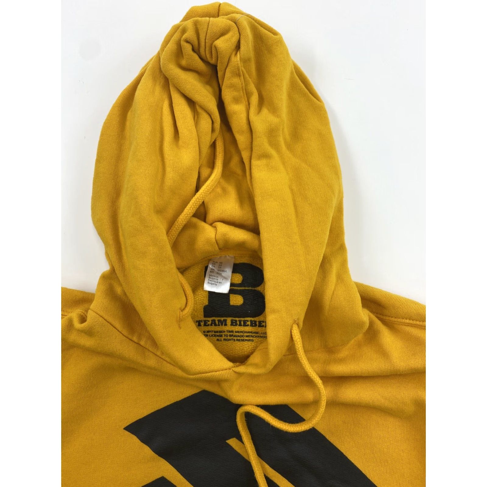 Vintage Team Bieber Hoodie Sweatshirt Adult XS Yellow Justin Bieber 2017 World Stadium Tour Size US XS / EU 42 / 0 - 2 Thumbnail
