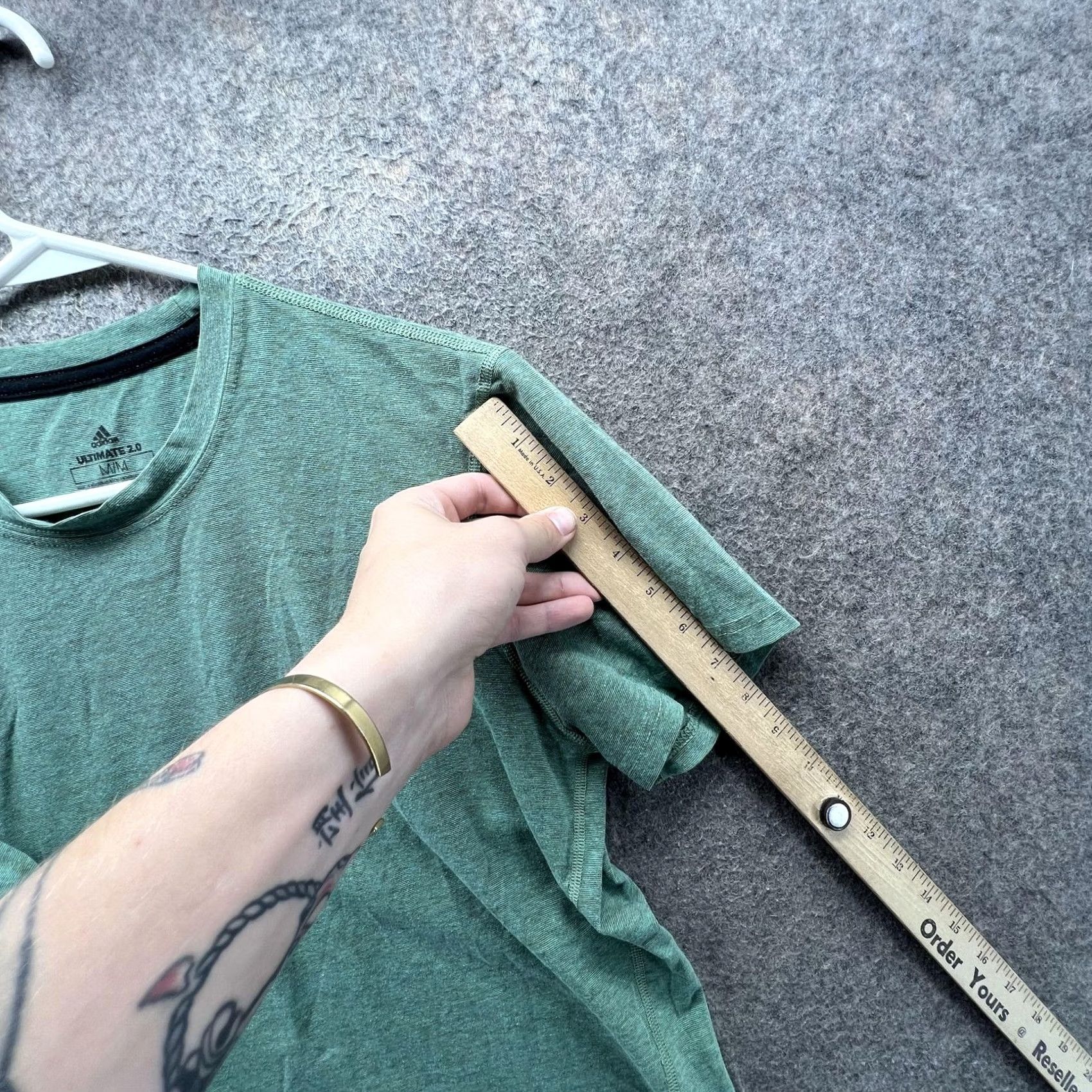 Adidas Adidas Climalite Shirt Mens M Green Tagless Athletic Training Tee Top Shirt Size US M / EU 48-50 / 2 - 5 Thumbnail