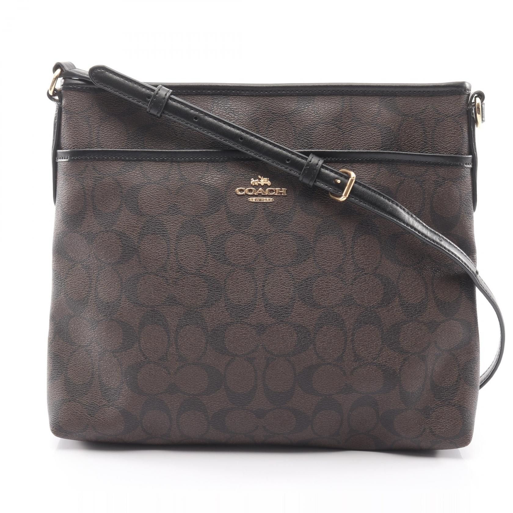 Coach Coach COACH Signature PVC Coated Canvas Leather Shoulder Bag Textile Shoulder Bag F58297 DUTY FREE for USA Size ONE SIZE - 1 Thumbnail