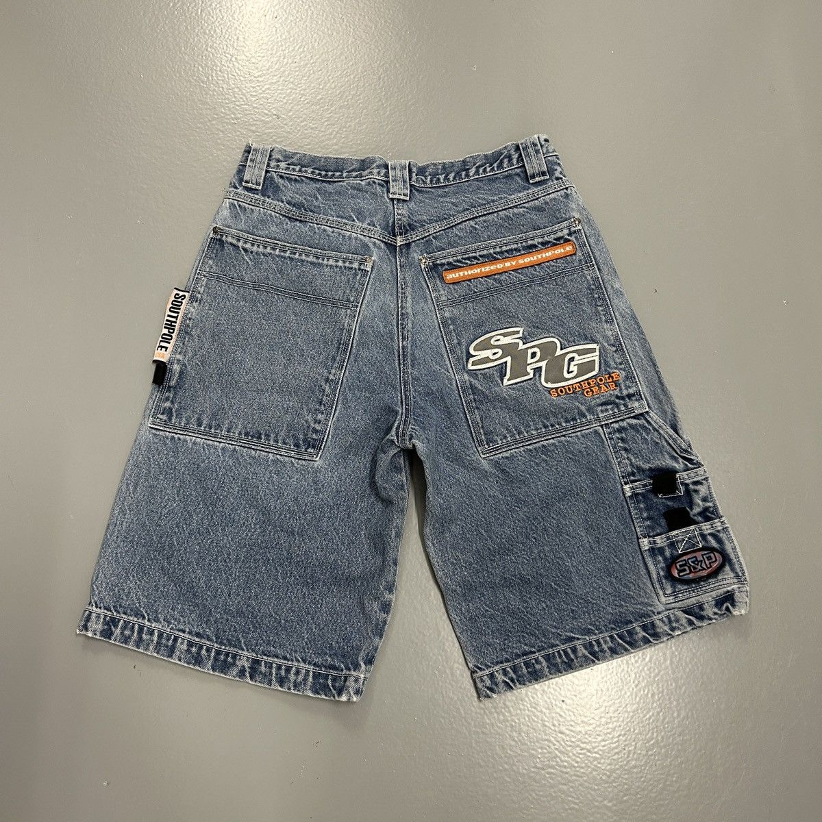 Short De Jean JNCO Fish Long Jorts Vintage Années 90 - Taille 38, Cargo Doublé, Style Y2K Homme