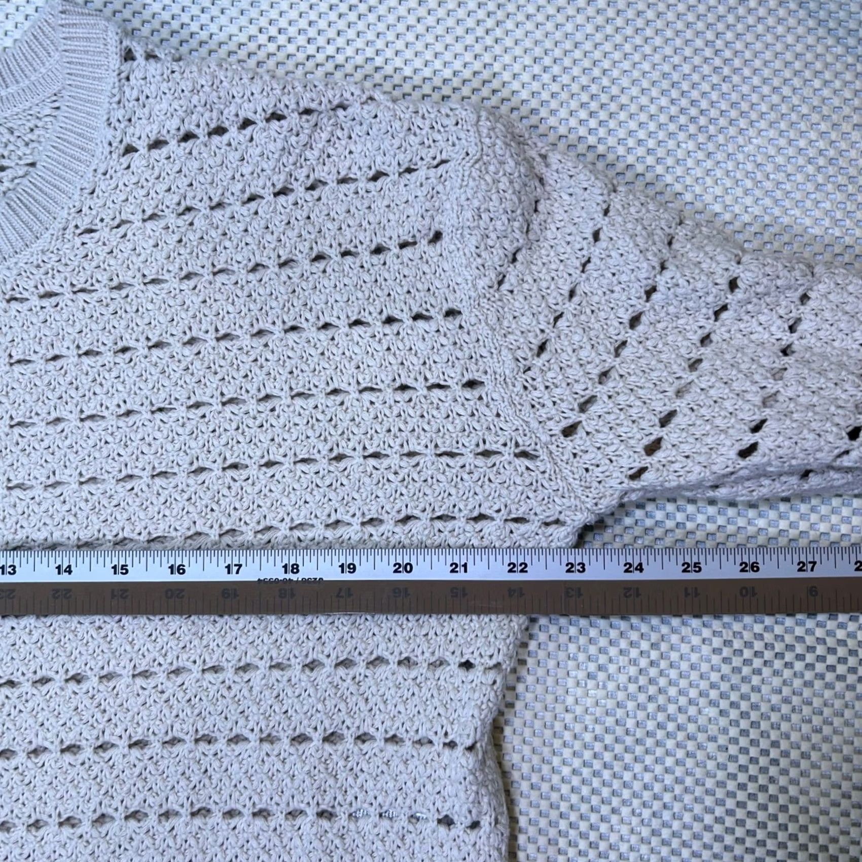 Gap VINTAGE GAP Cotton Knit Sweater Open Stitch Pullover Relaxed Fit Cream XS Size XS / US 0-2 / IT 36-38 - 8 Thumbnail