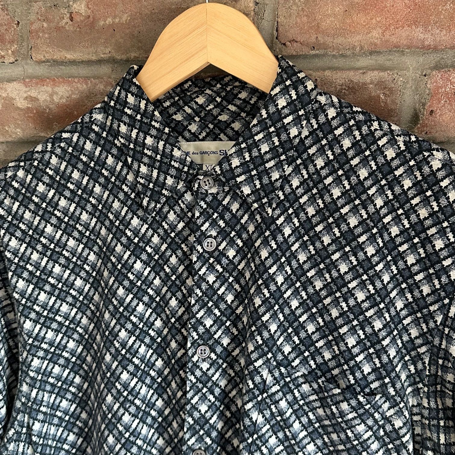 Comme des Garcons SHIRT Crooked Print Pattern Shirt Size US XL / EU 56 / 4 - 2 Thumbnail