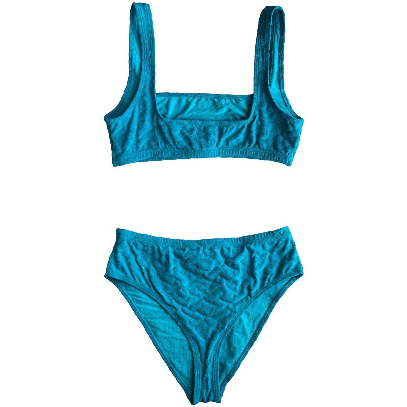 Calvin Klein VERSACE Greca Sponge Knit Bikini Top and Bottom Set, XS Size ONE SIZE - 3 Thumbnail