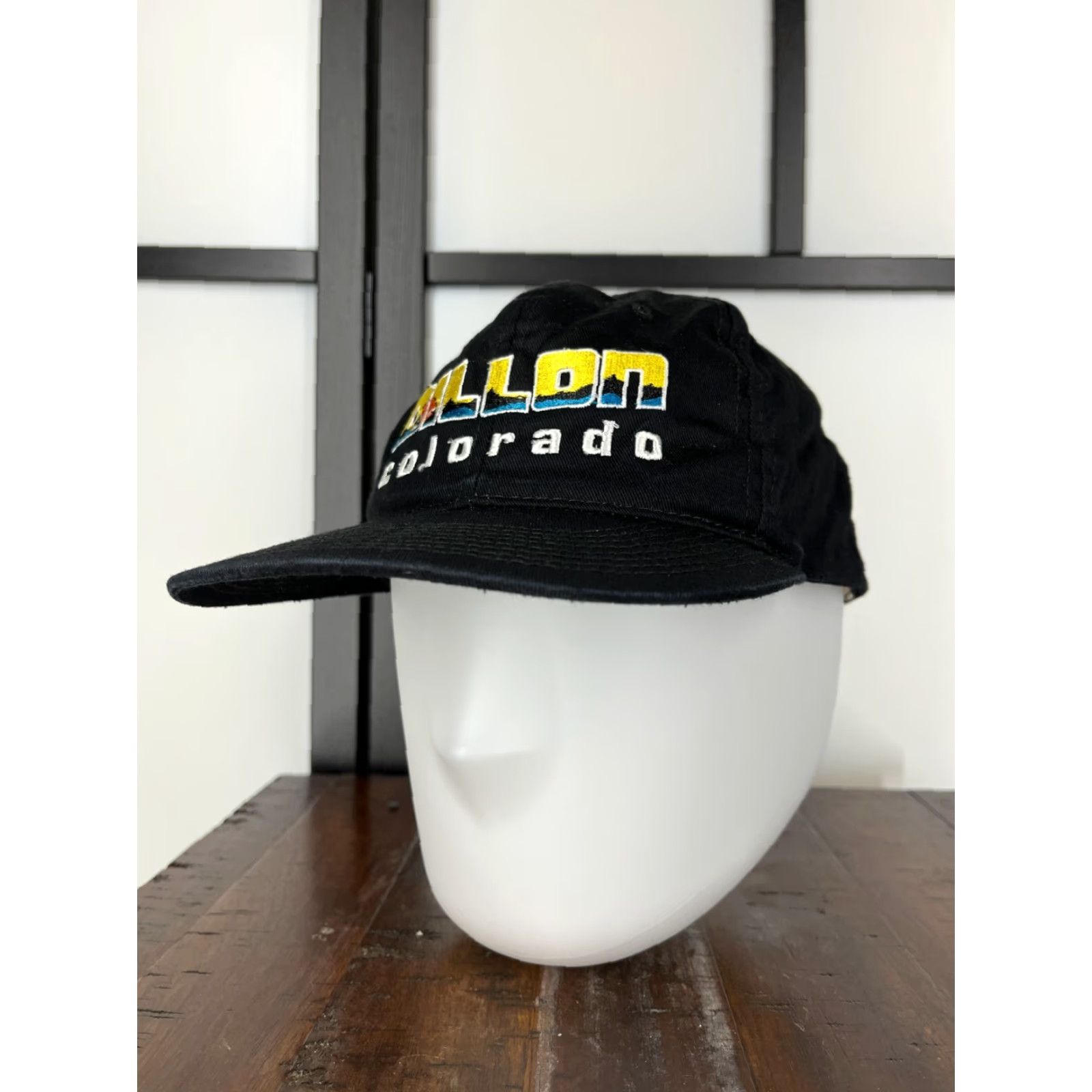 Vintage VINTAGE? No, it's a Youngan Hat Co Snapback Hat Black 100% Cotton Twill Ski Logo Cap One Size Men Adjustable Adult Black Logo Ski Hat Size ONE SIZE - 4 Thumbnail