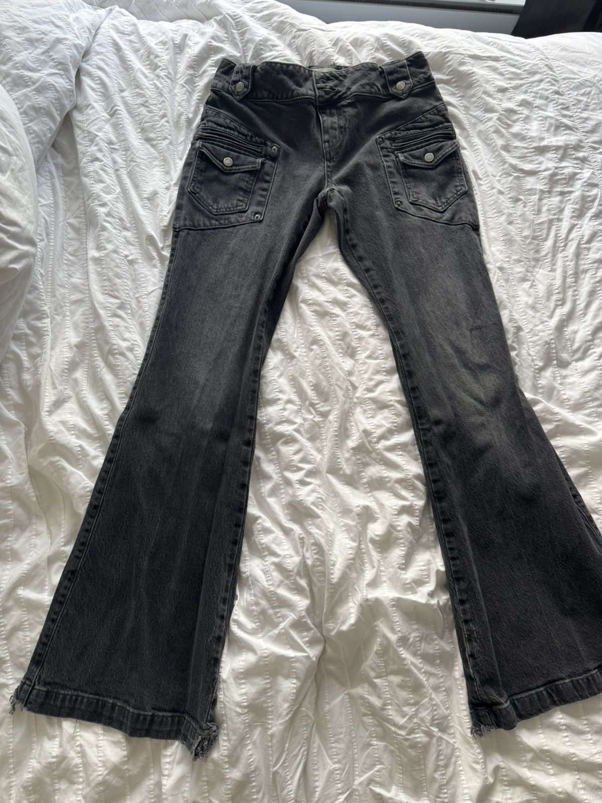 Vintage Flare Bootcut Denim with Pockets infront Size US 28 / EU 44 - 1 Thumbnail