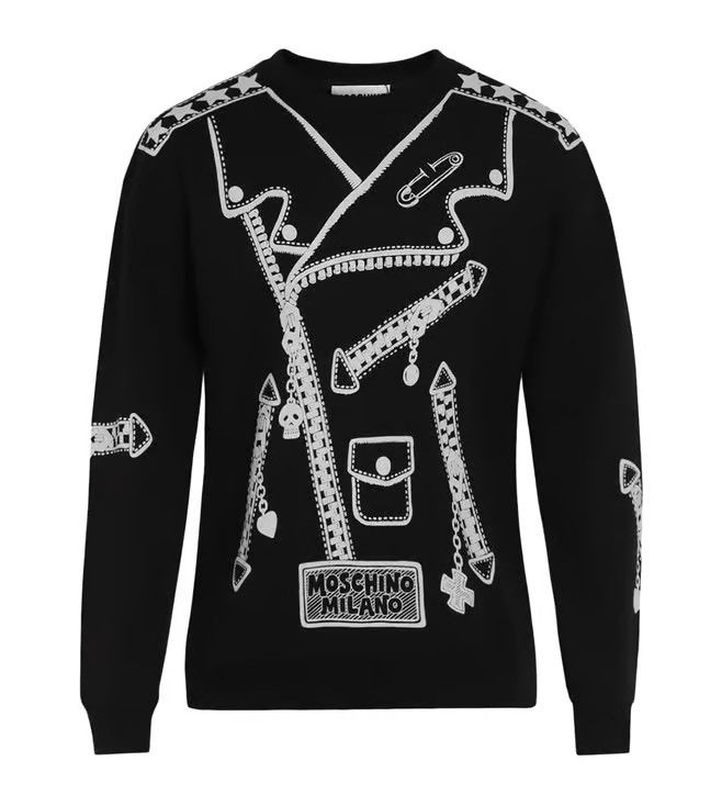 Moschino o1y0225 Crewneck Sweatshirt in Black/Grey Size US S / EU 44-46 / 1 - 1 Thumbnail