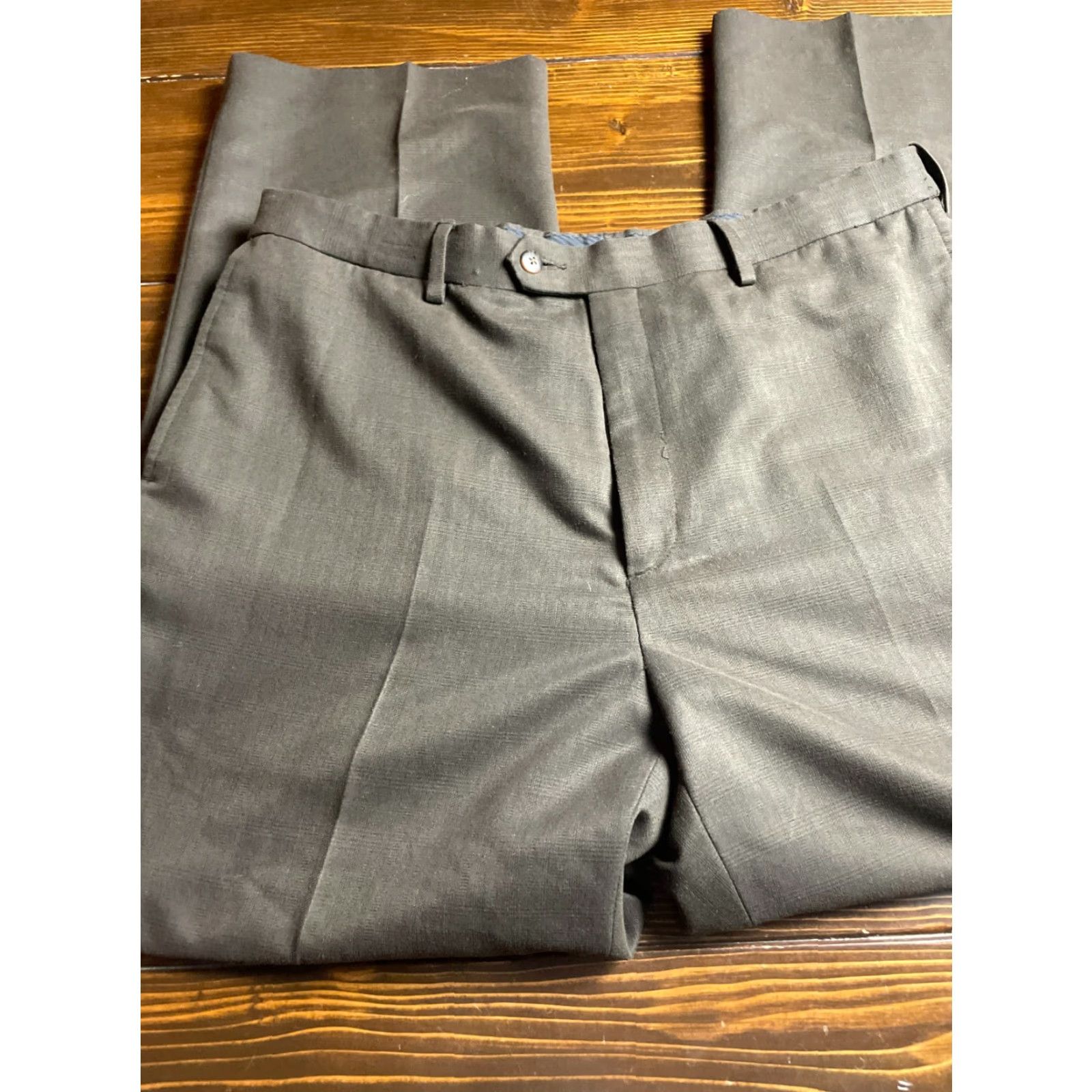 Croft & Barrow Croft & Barrow Pants Mens 36x30 Brown Dress Pants Pleated Size US 36 / EU 52 - 3 Thumbnail