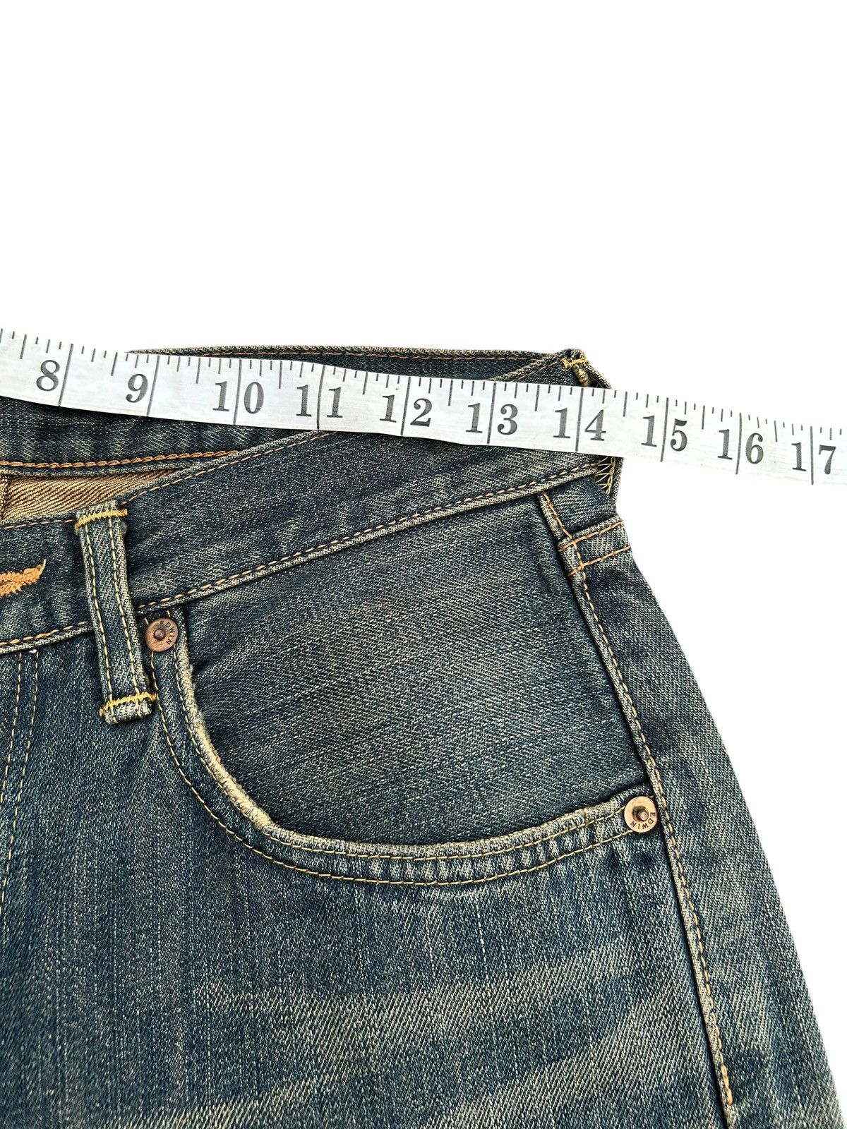 Kapital VINTAGE EDWIN 505 SELVEDGE BAGGY RUSTY DISTRESSED DENIM JEAN Size US 28 / EU 44 - 12 Thumbnail