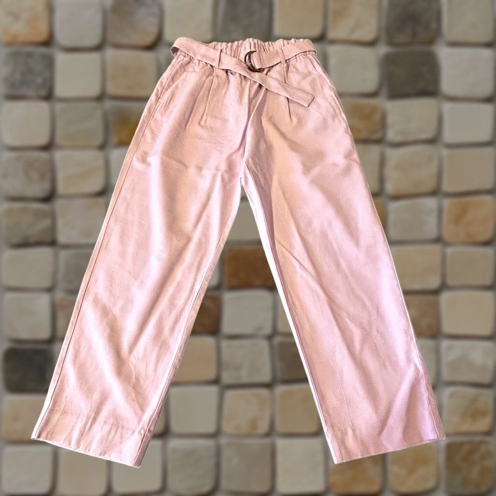 Ann Taylor VINTAGE? No. Ann Taylor Pants Women Medium Light Purple Pull On Elastic Waist Belted 30x26 Size 32" / US 10 / IT 46 - 1 Thumbnail
