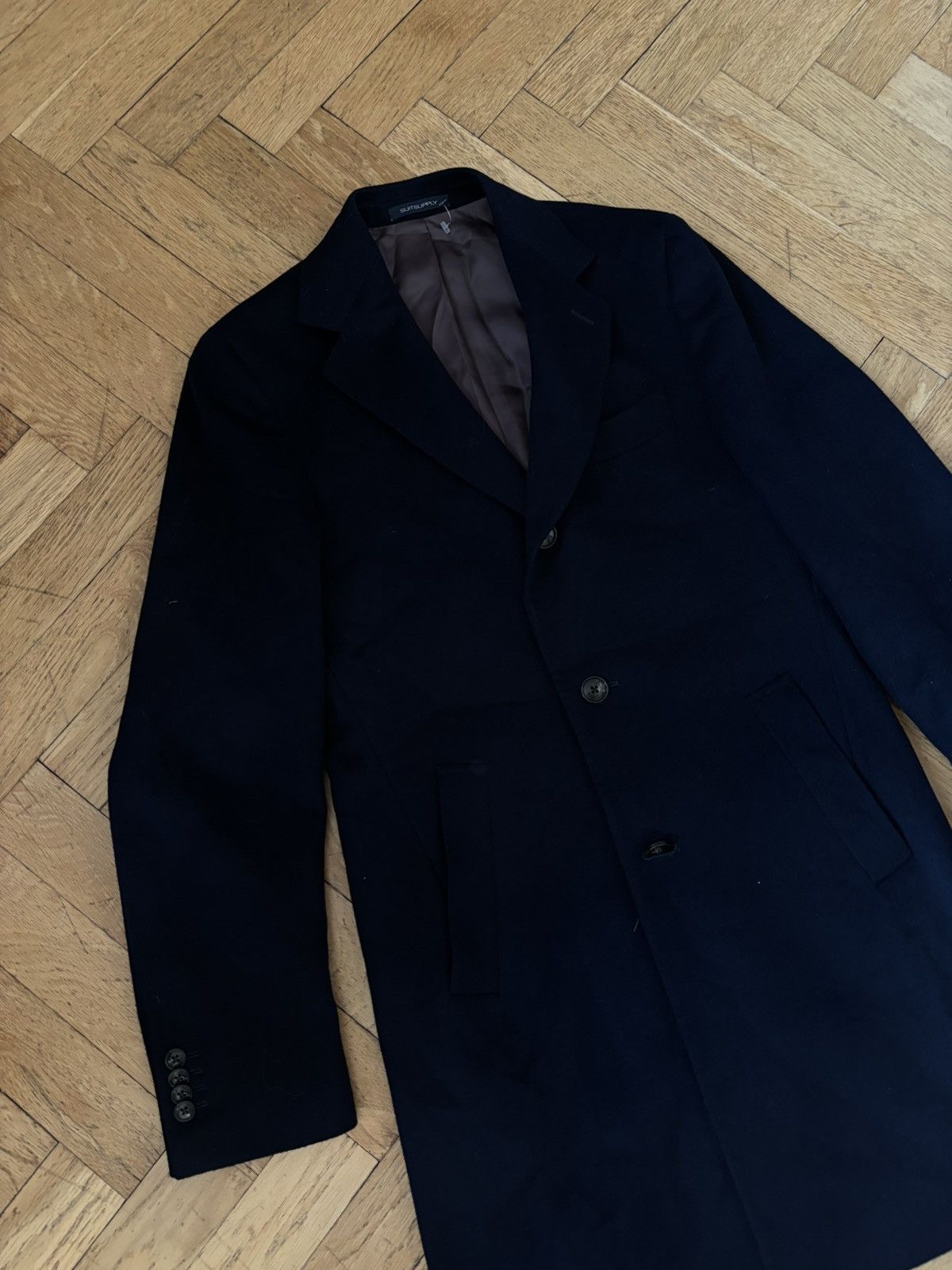 Suitsupply Suitssuply vicenza men wool navy coat Size US S / EU 44-46 / 1 - 7 Thumbnail