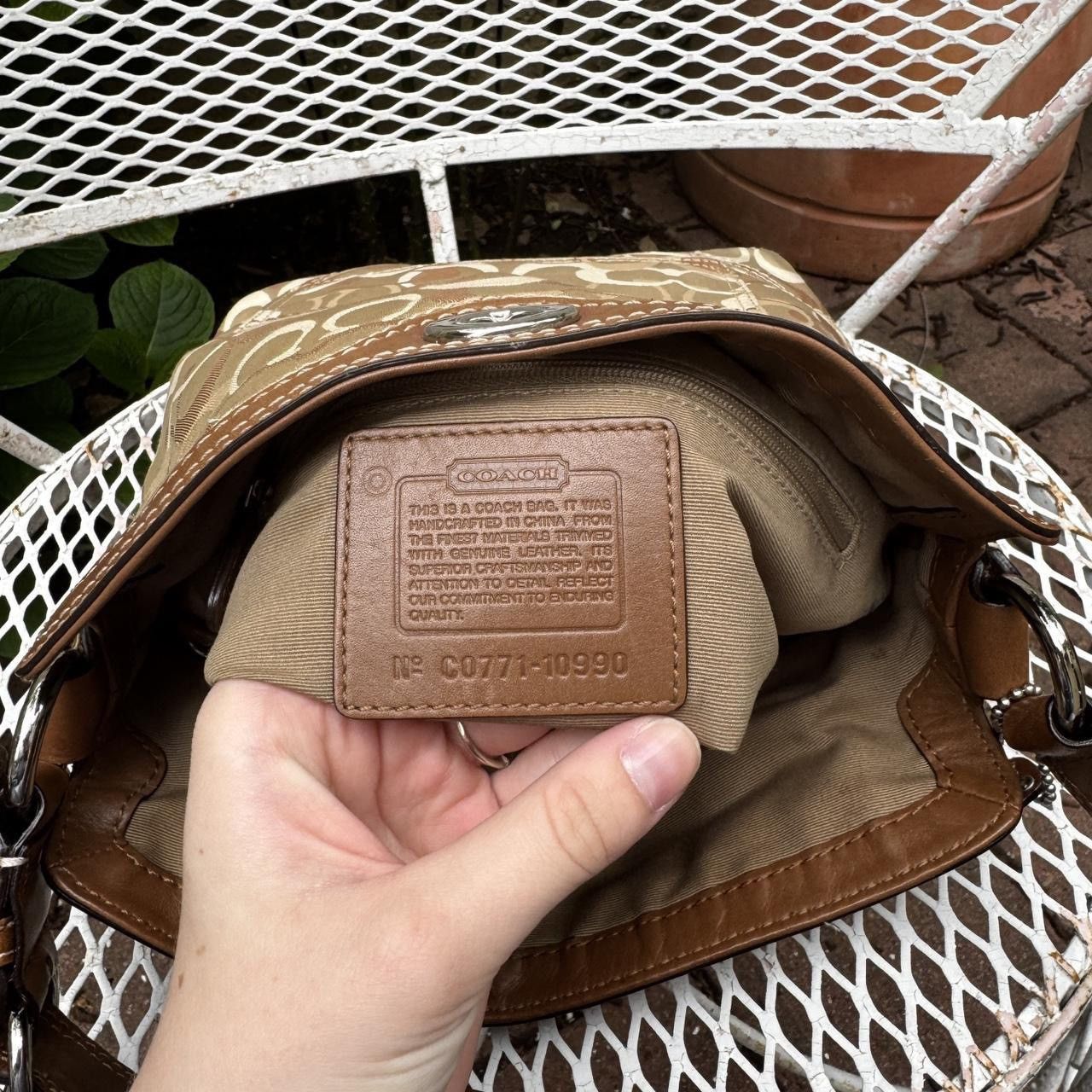 Coach Coach Tan & Brown Monogramed Shoulder Bag Size ONE SIZE - 7 Thumbnail