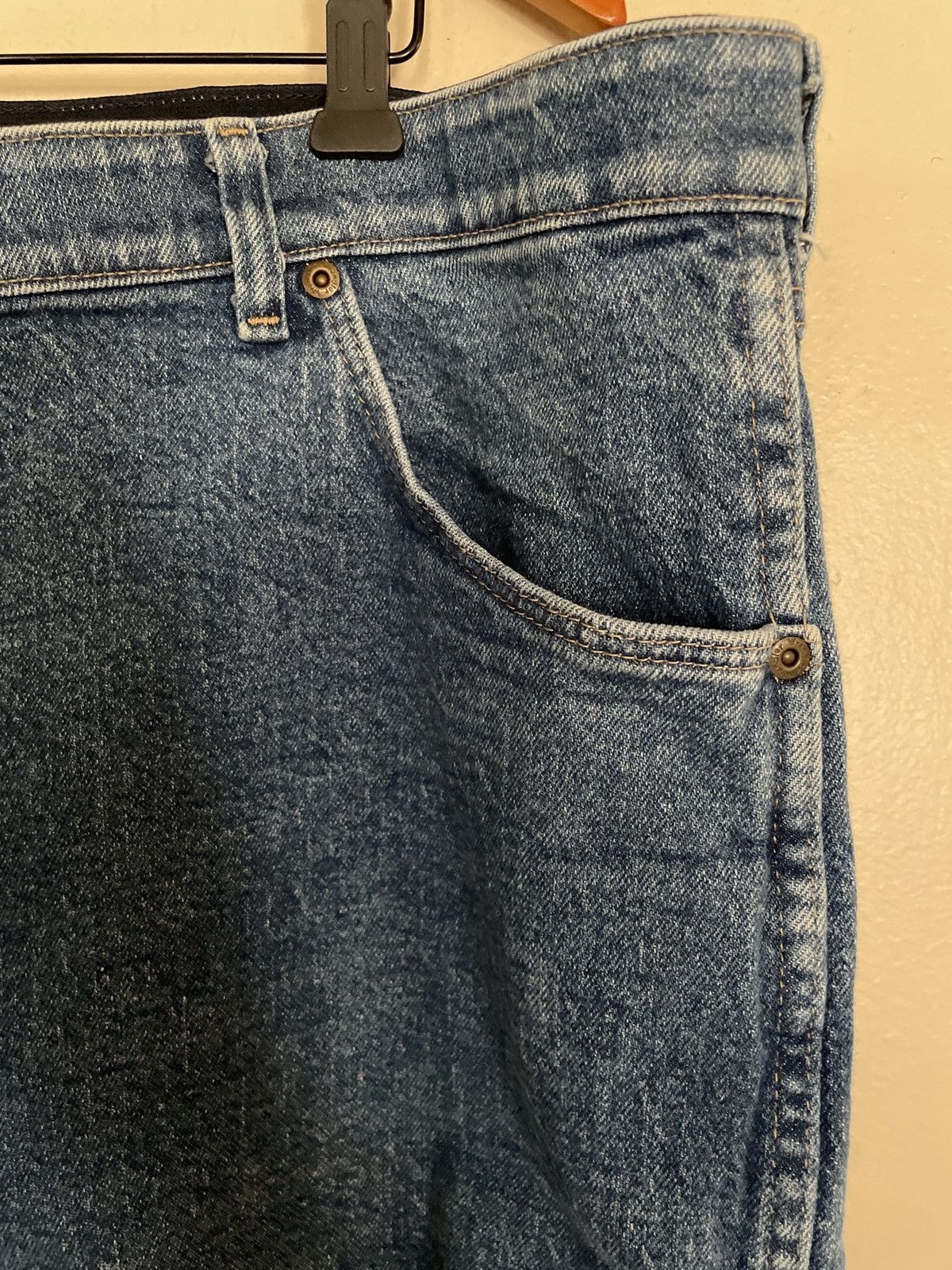 Designer × Vintage × Wrangler Wrangler Denim Blue Jean Shorts Jorts Waist 42X8” vintage 🔥 Size US 42 / EU 58 - 4 Thumbnail